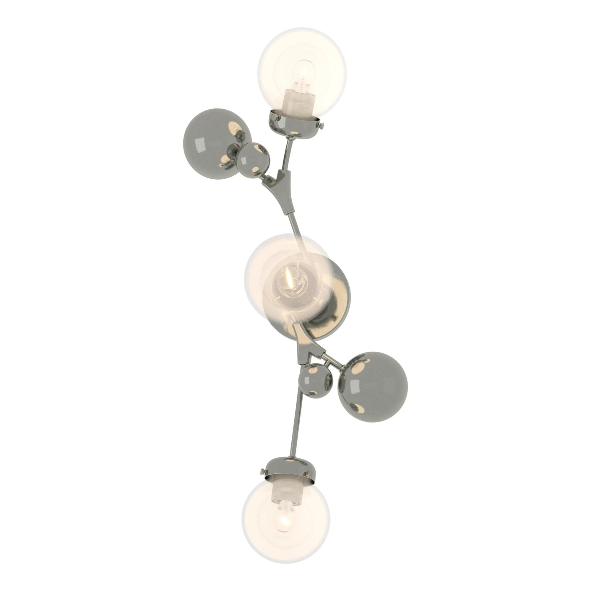 Sprig Sconce 3-Light Opaline Glass (WF) in Sterling