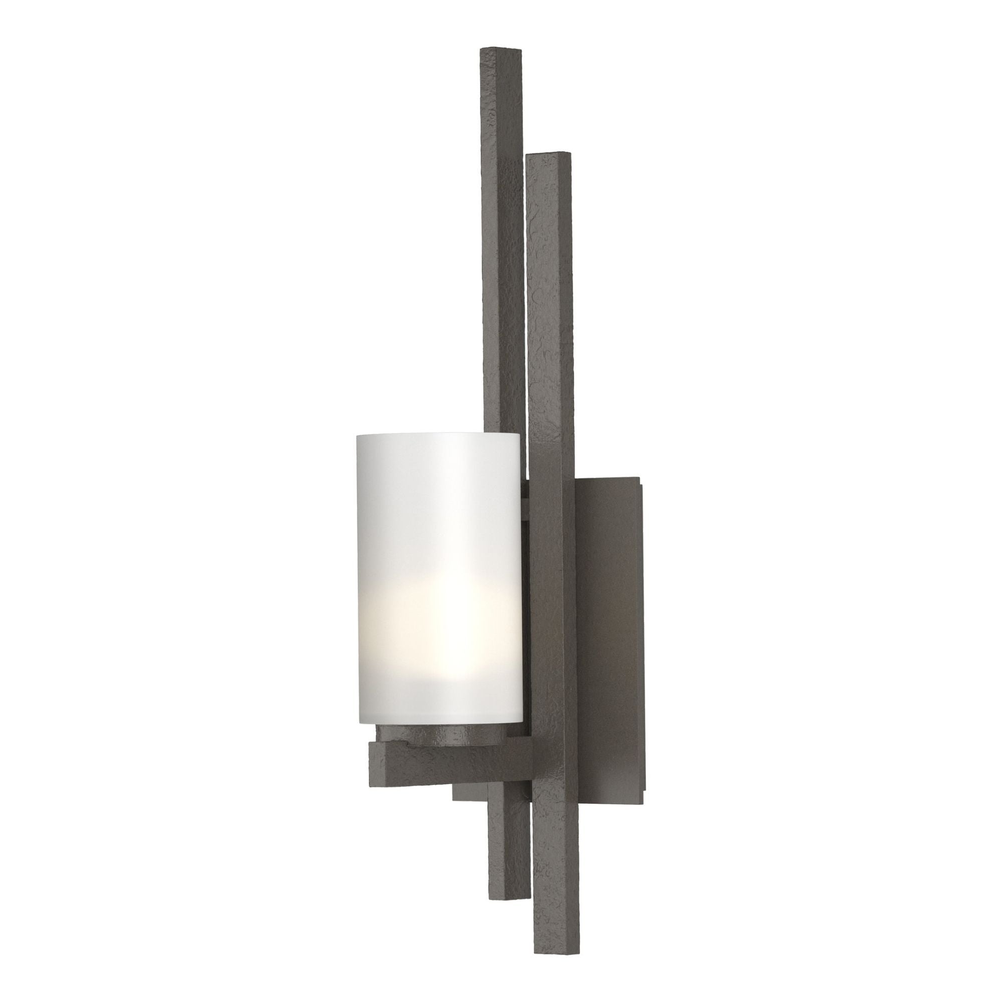 Ondrian 1 Light Sconce 1-Light Right Facing Opal Glass (GG) in Dark Smoke