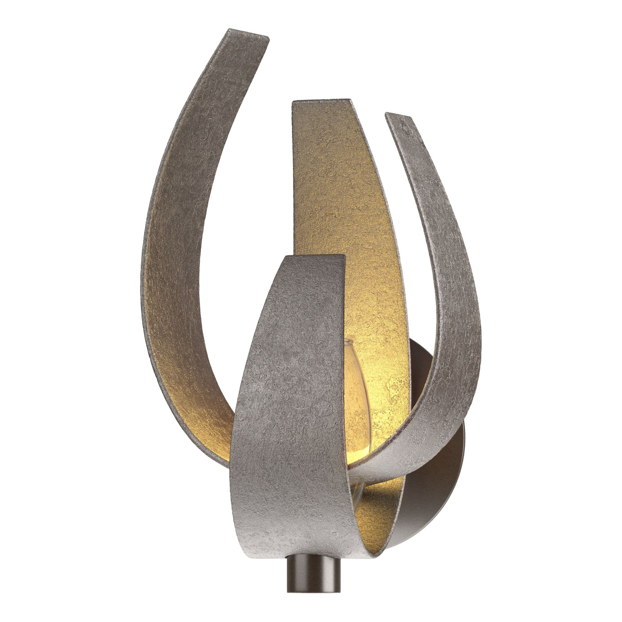 Corona Large Sconce 1-Light Clear Glass with Frosted Diffuser (YE) in Oil Rubbed Bronze