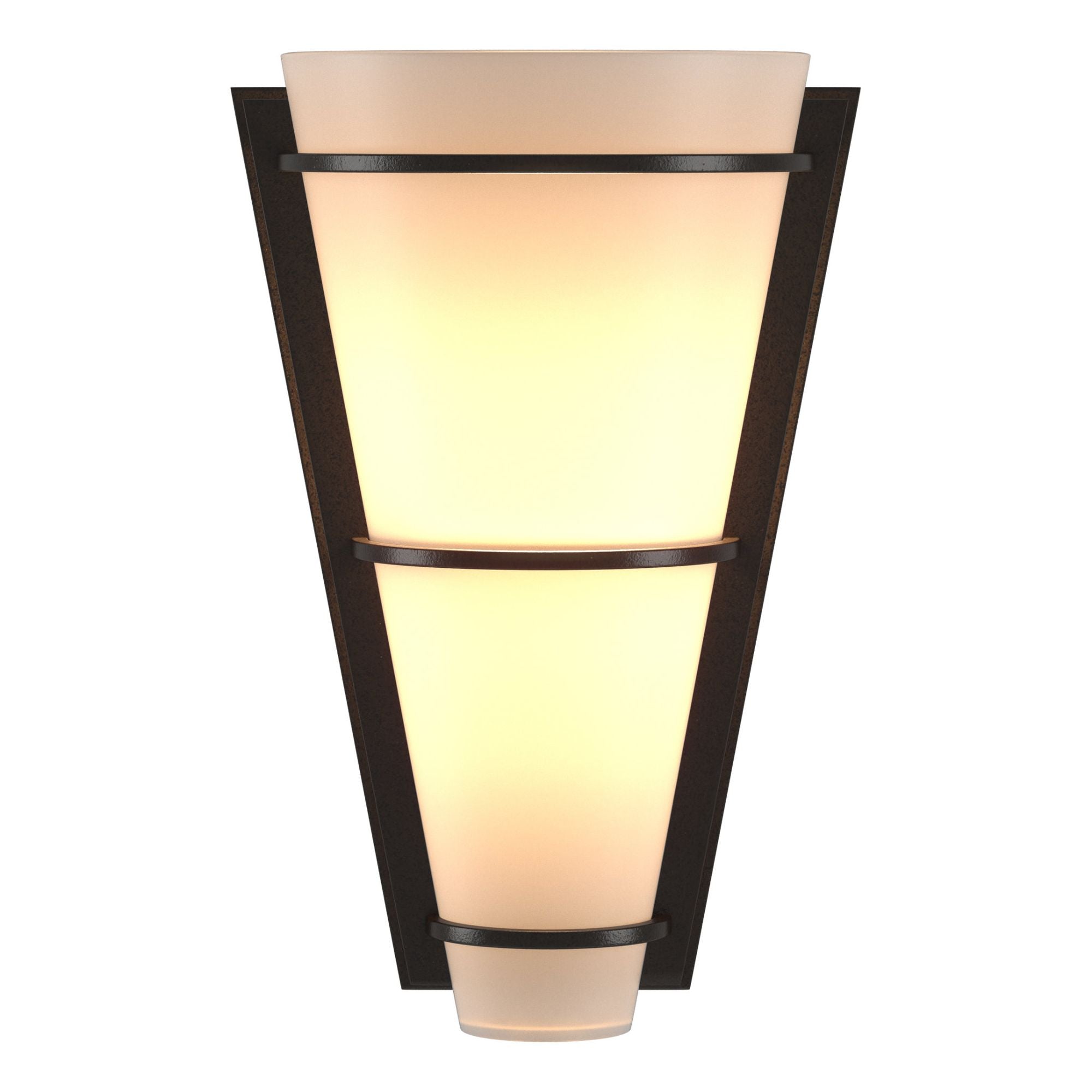 Suspended Half Cone Sconce 1-Light Opal Glass (GG) in Oil Rubbed Bronze