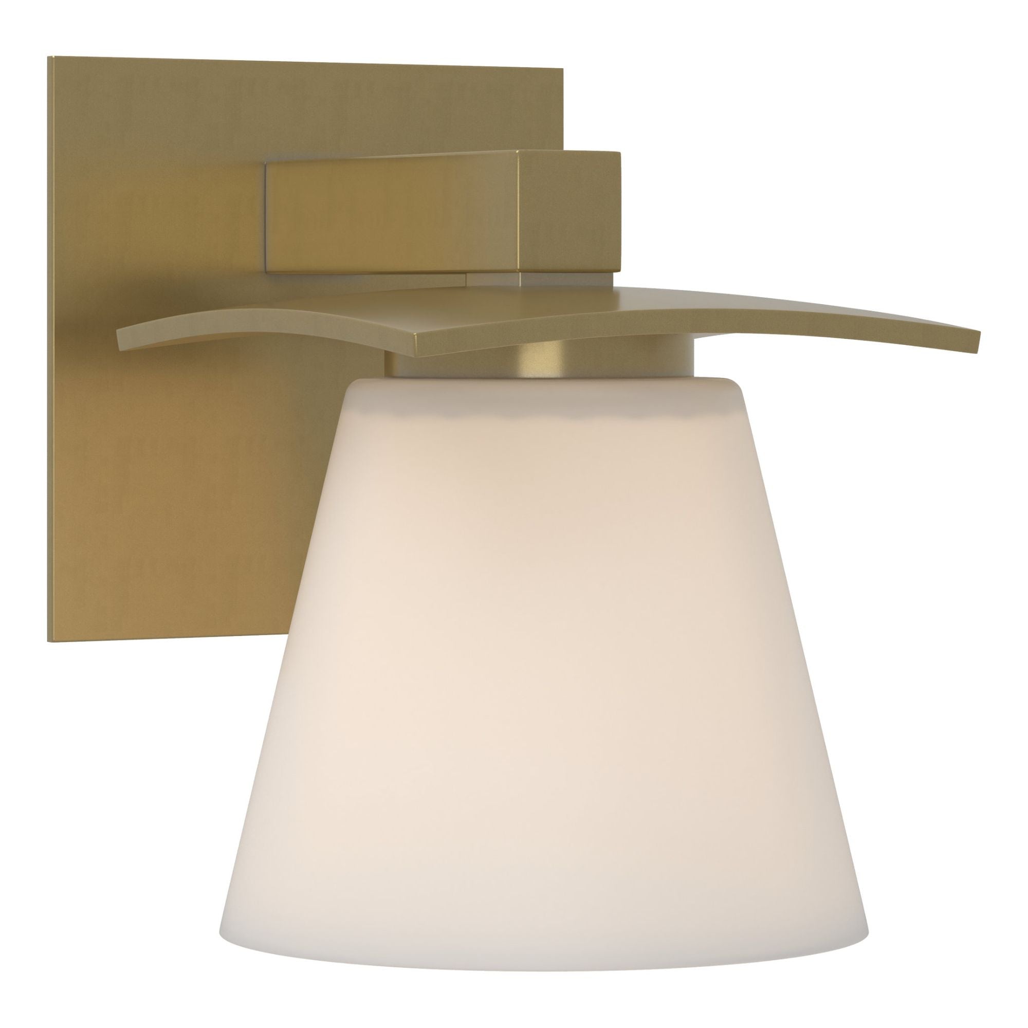 Wren 1 Light Sconce 1-Light Opal Glass (GG) in Modern Brass