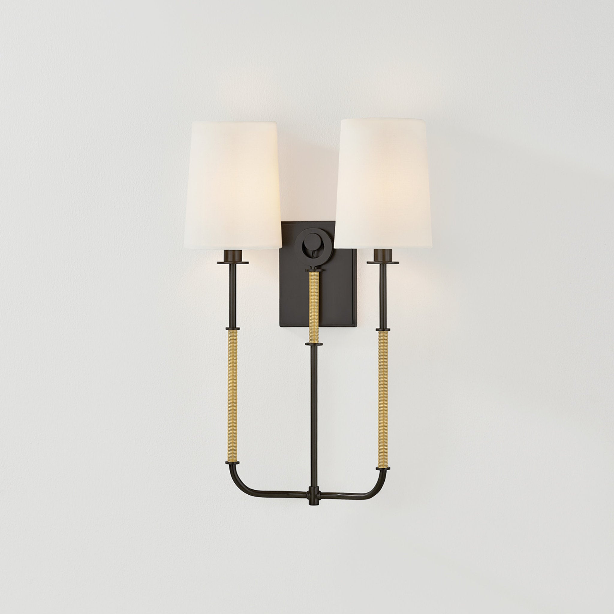 Glenmont 2-Light Wall Sconce in Aged Brass 14W x 21H (2072-AGB/DB)
