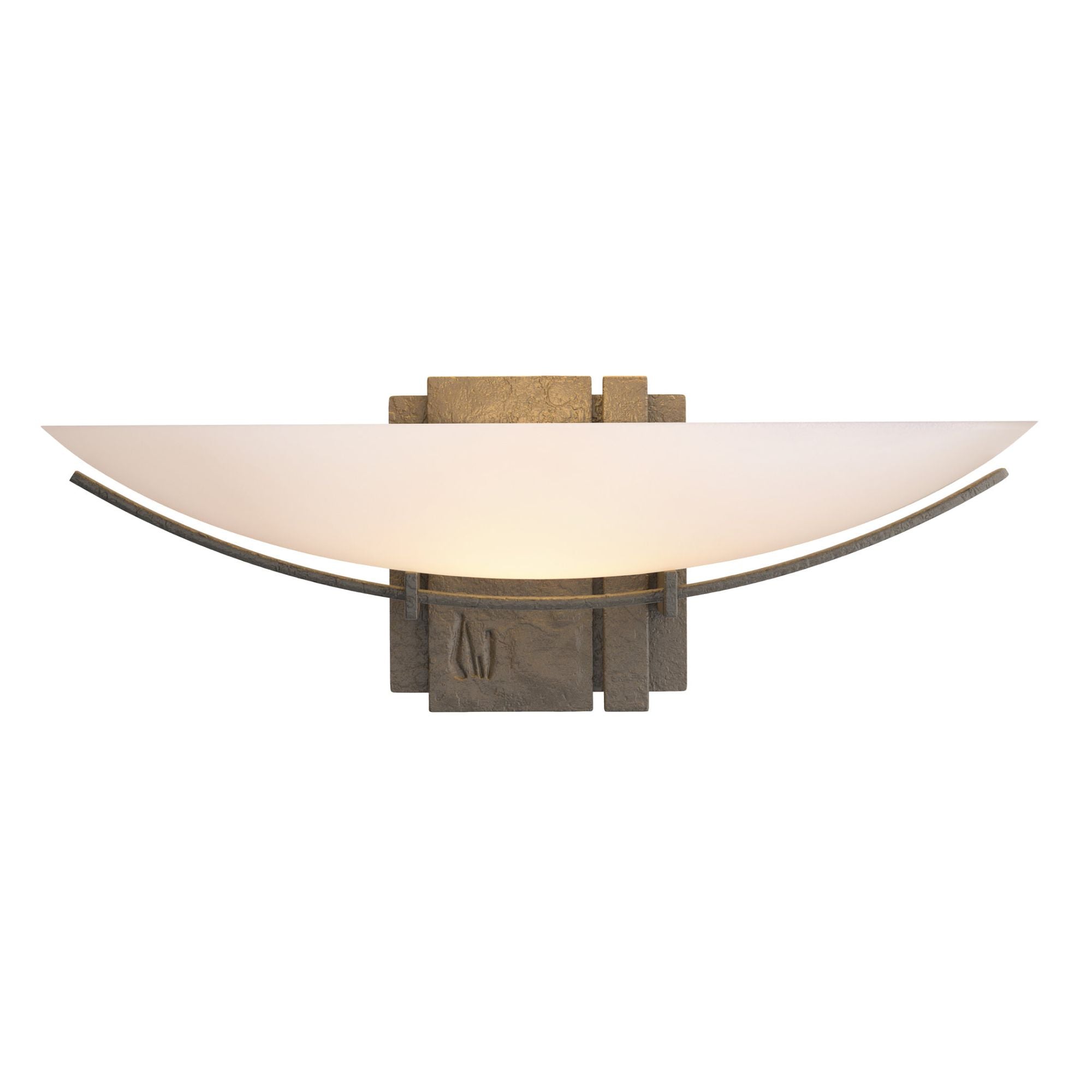Oval Impressions Sconce 1-Light Opal Glass (GG) in Dark Smoke