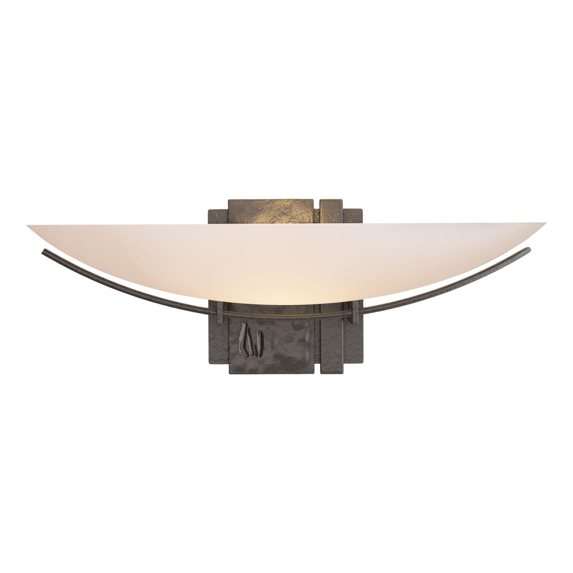 Oval Impressions Sconce 1-Light Opal Glass (GG) in Oil Rubbed Bronze