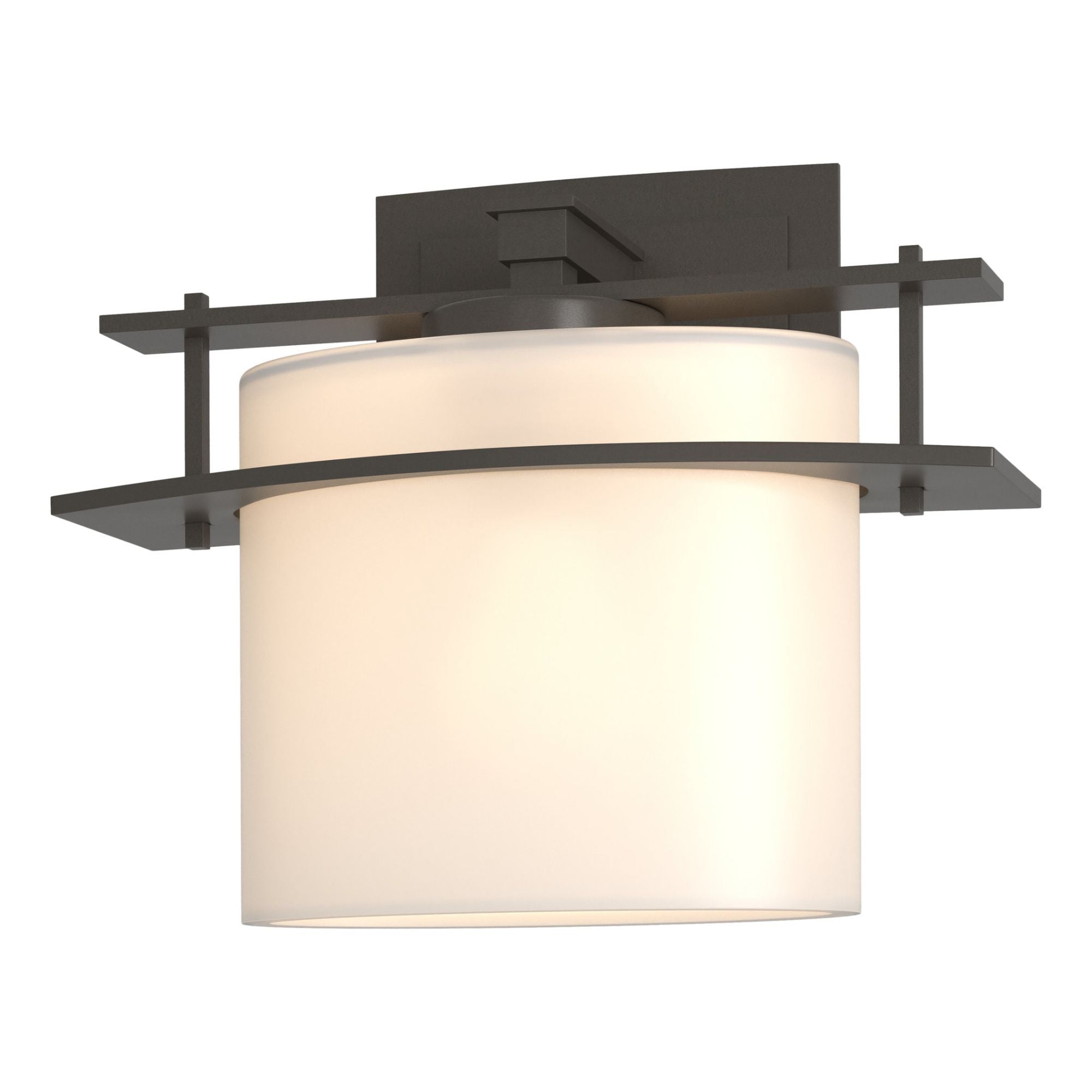 Arc Ellipse 1 Light Sconce 1-Light Opal Glass (GG) in Dark Smoke
