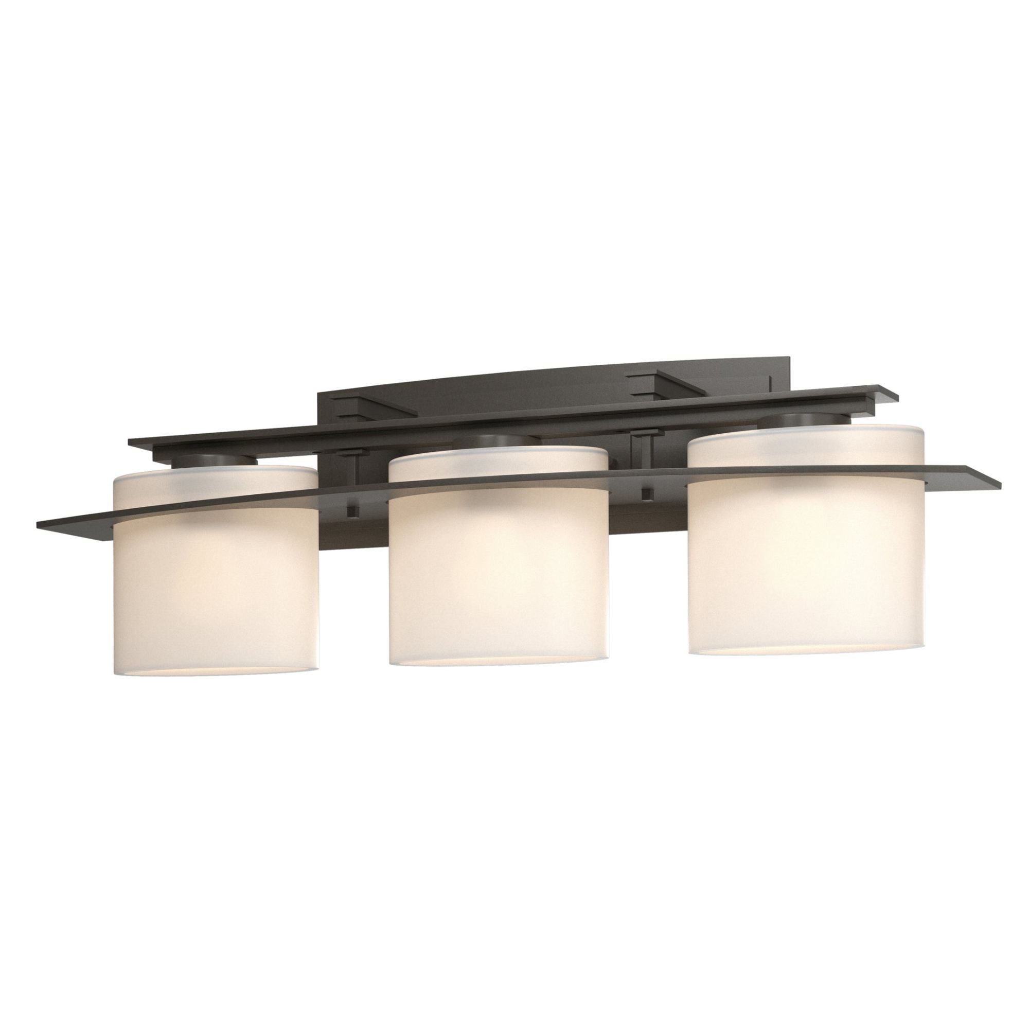 Arc Ellipse 3 Light Sconce 3-Light Opal Glass (GG) in Dark Smoke