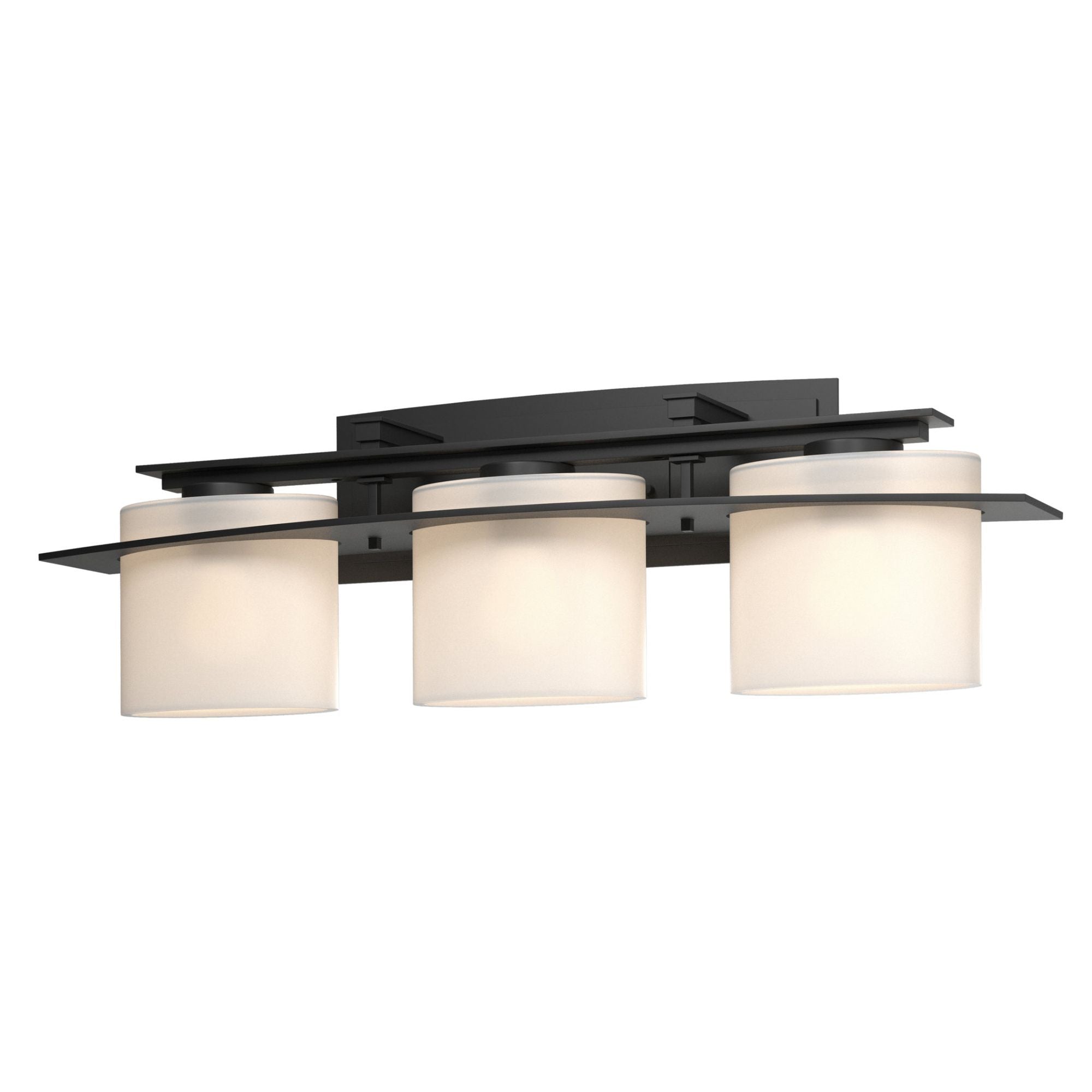 Arc Ellipse 3 Light Sconce 3-Light Opal Glass (GG) in Black
