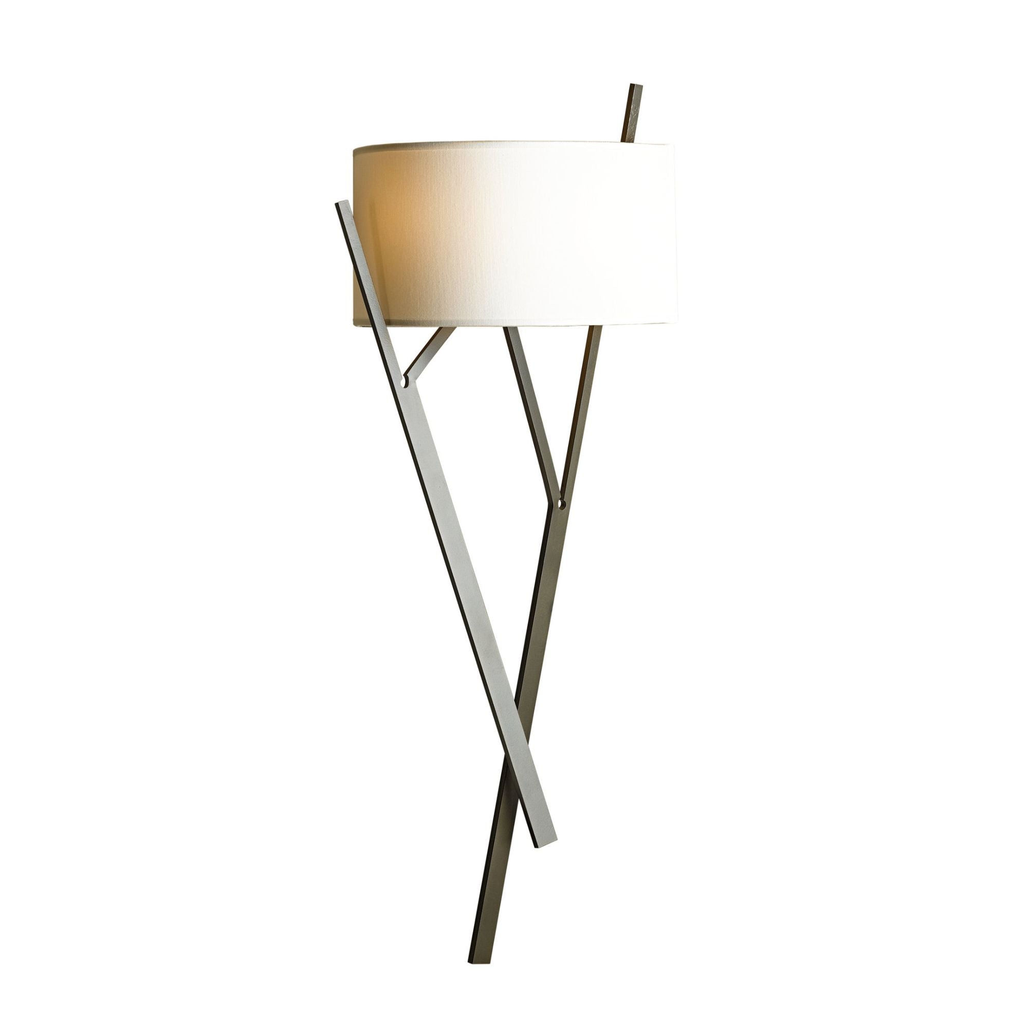 Arbo Sconce 2-Light Natural Anna Shade (SF) in Dark Smoke