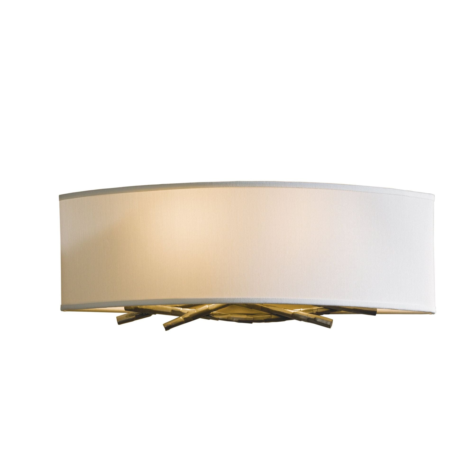 Brindille Sconce 2-Light Natural Anna Shade (SF) in Dark Smoke