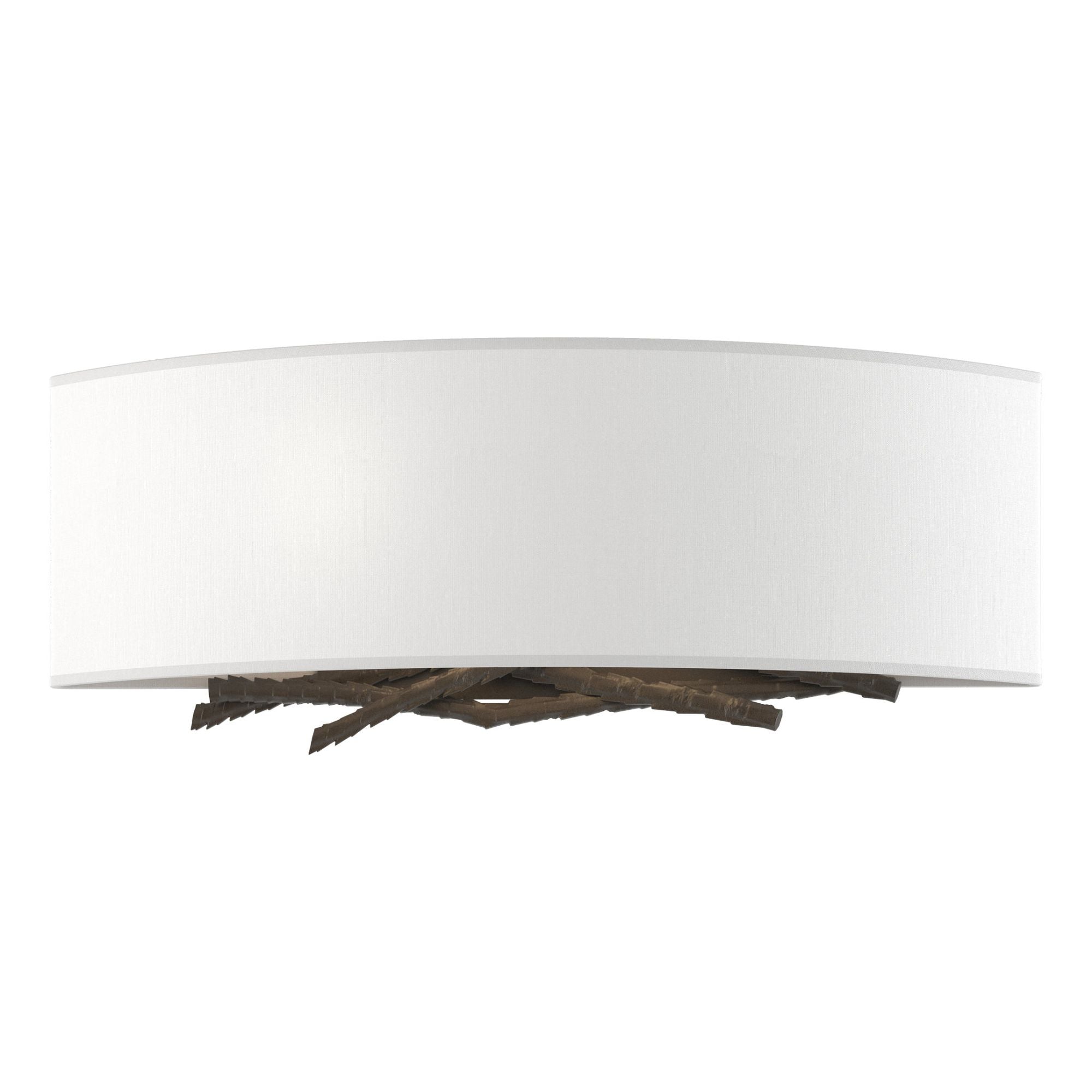 Brindille Sconce 2-Light Natural Anna Shade (SF) in Dark Smoke