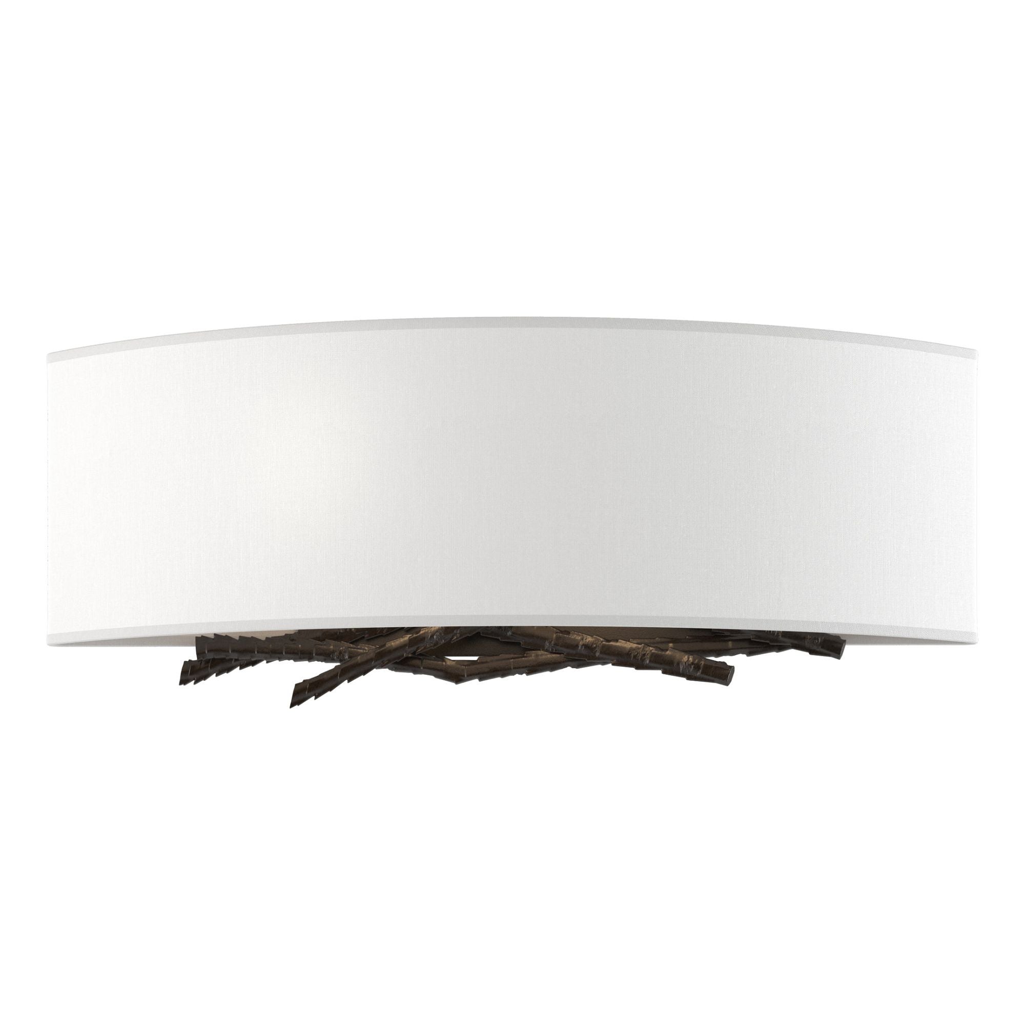 Brindille Sconce 2-Light Natural Anna Shade (SF) in Oil Rubbed Bronze