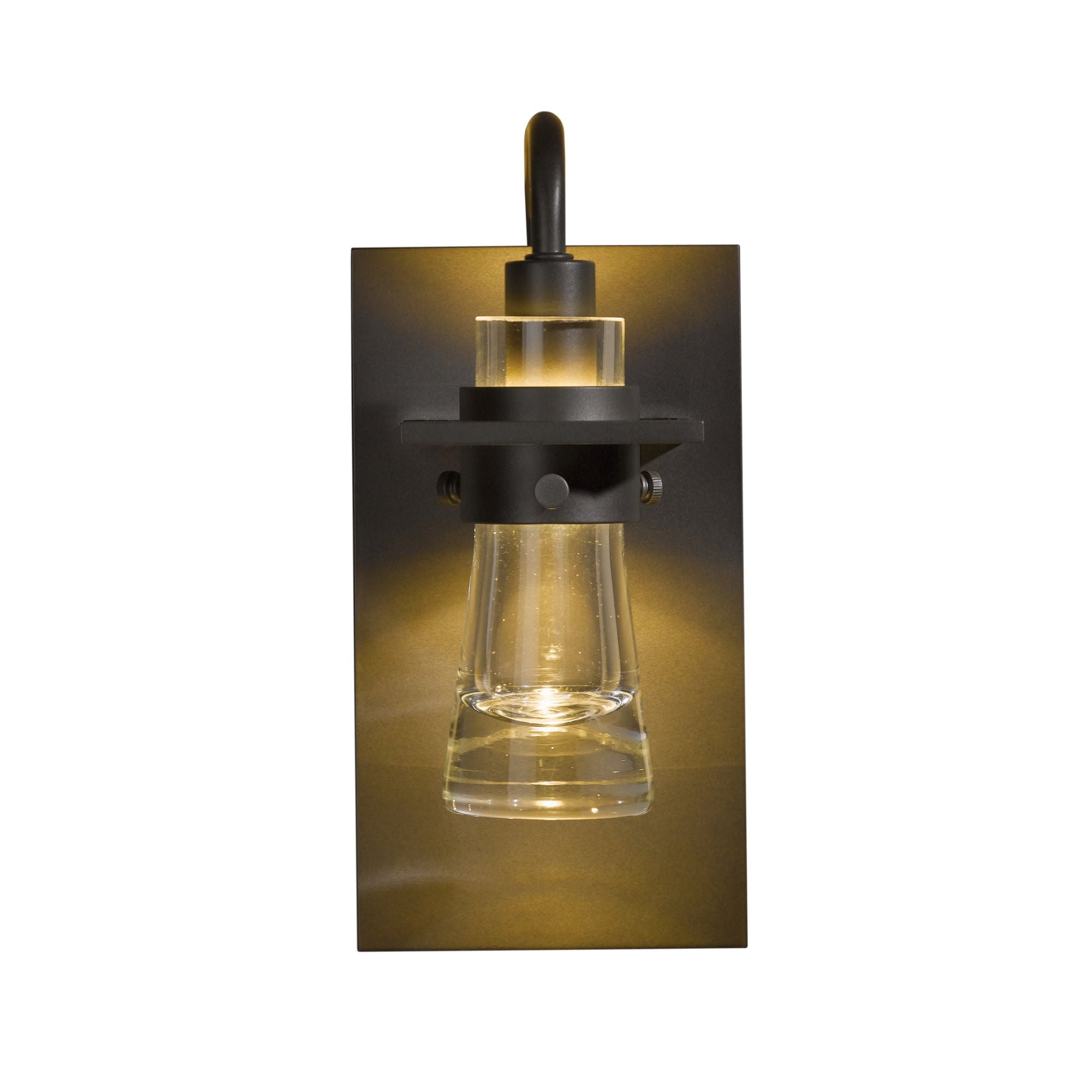 Erlenmeyer Sconce 1-Light Clear Glass (ZM) in Dark Smoke