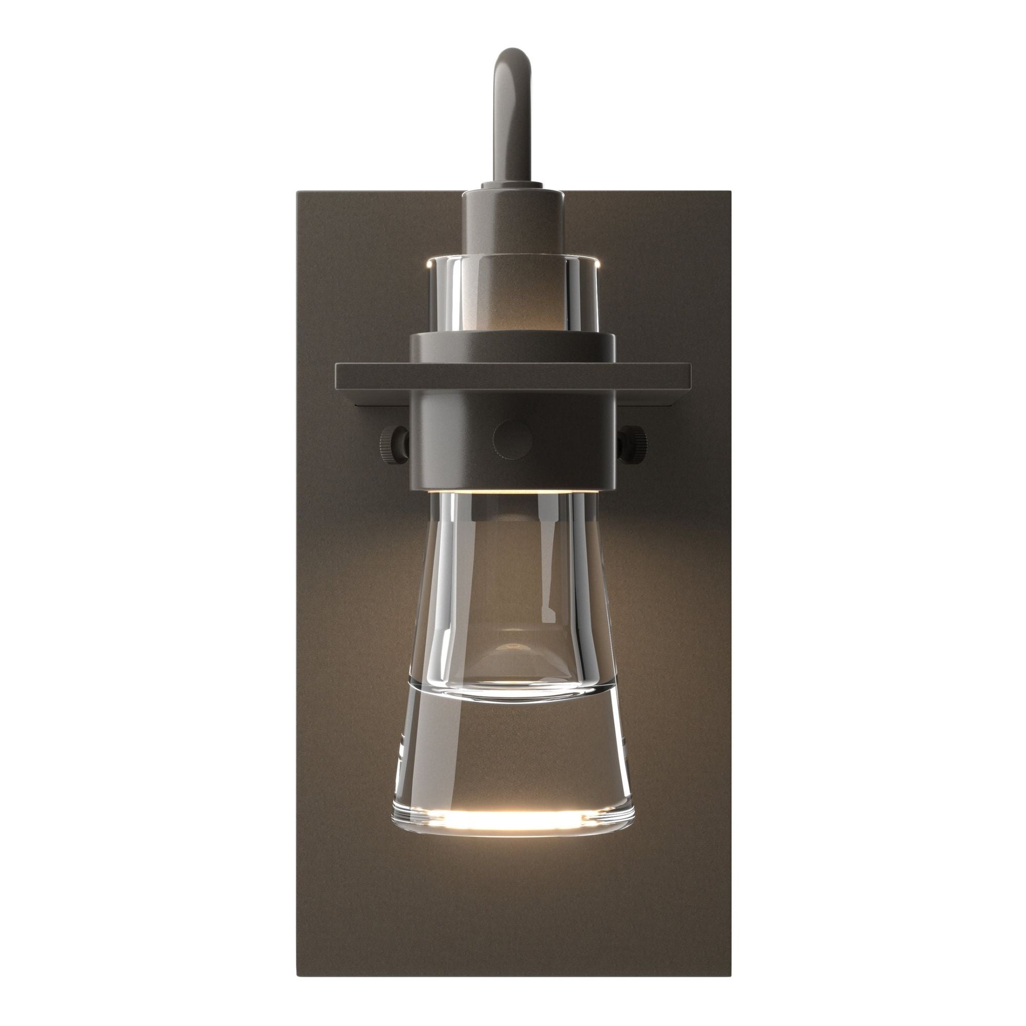 Erlenmeyer Sconce 1-Light Clear Glass (ZM) in Dark Smoke