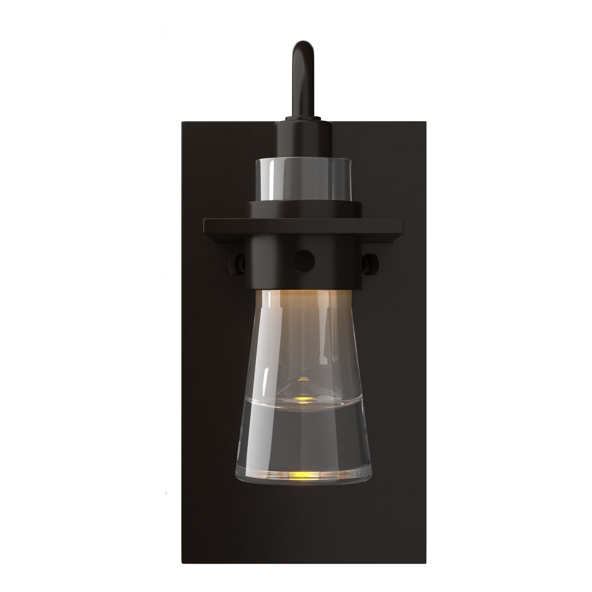 Erlenmeyer Sconce 1-Light Clear Glass (ZM) in Oil Rubbed Bronze