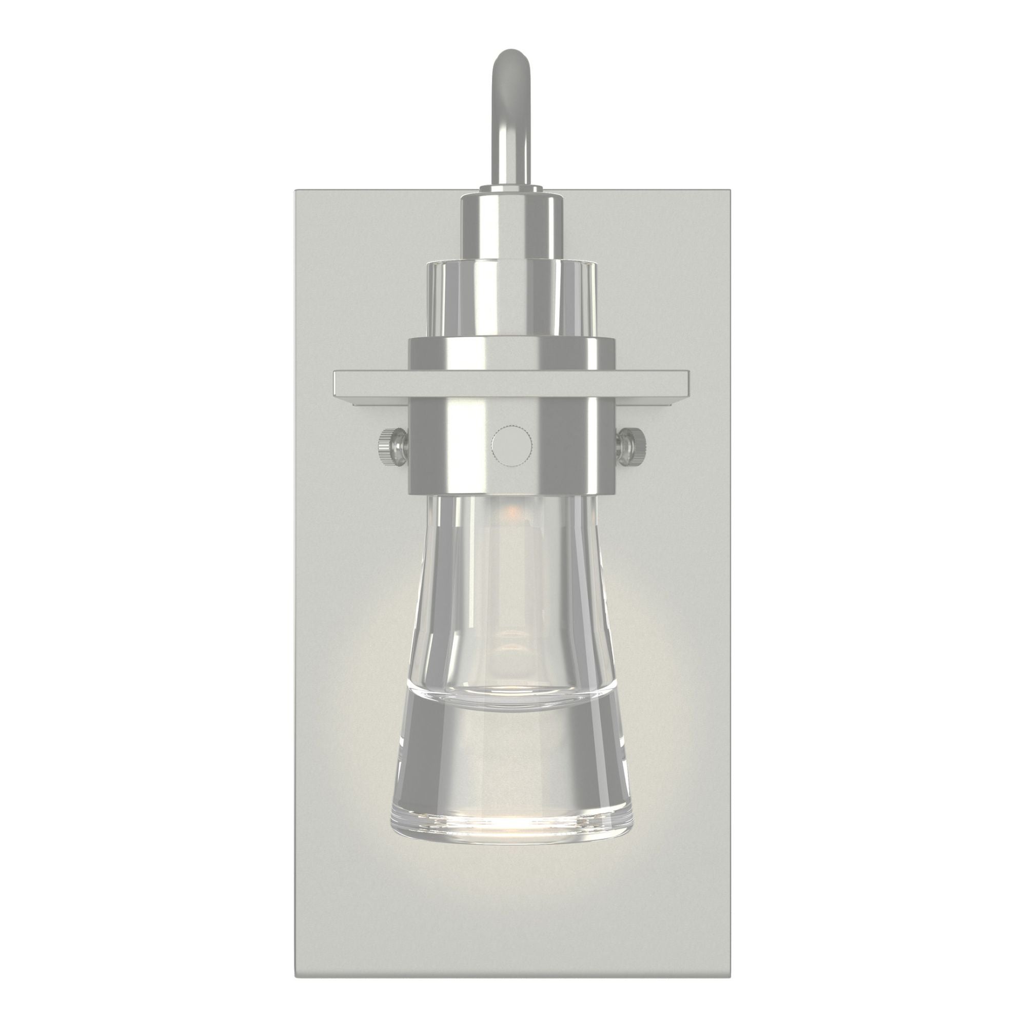Erlenmeyer Sconce 1-Light Clear Glass (ZM) in Sterling