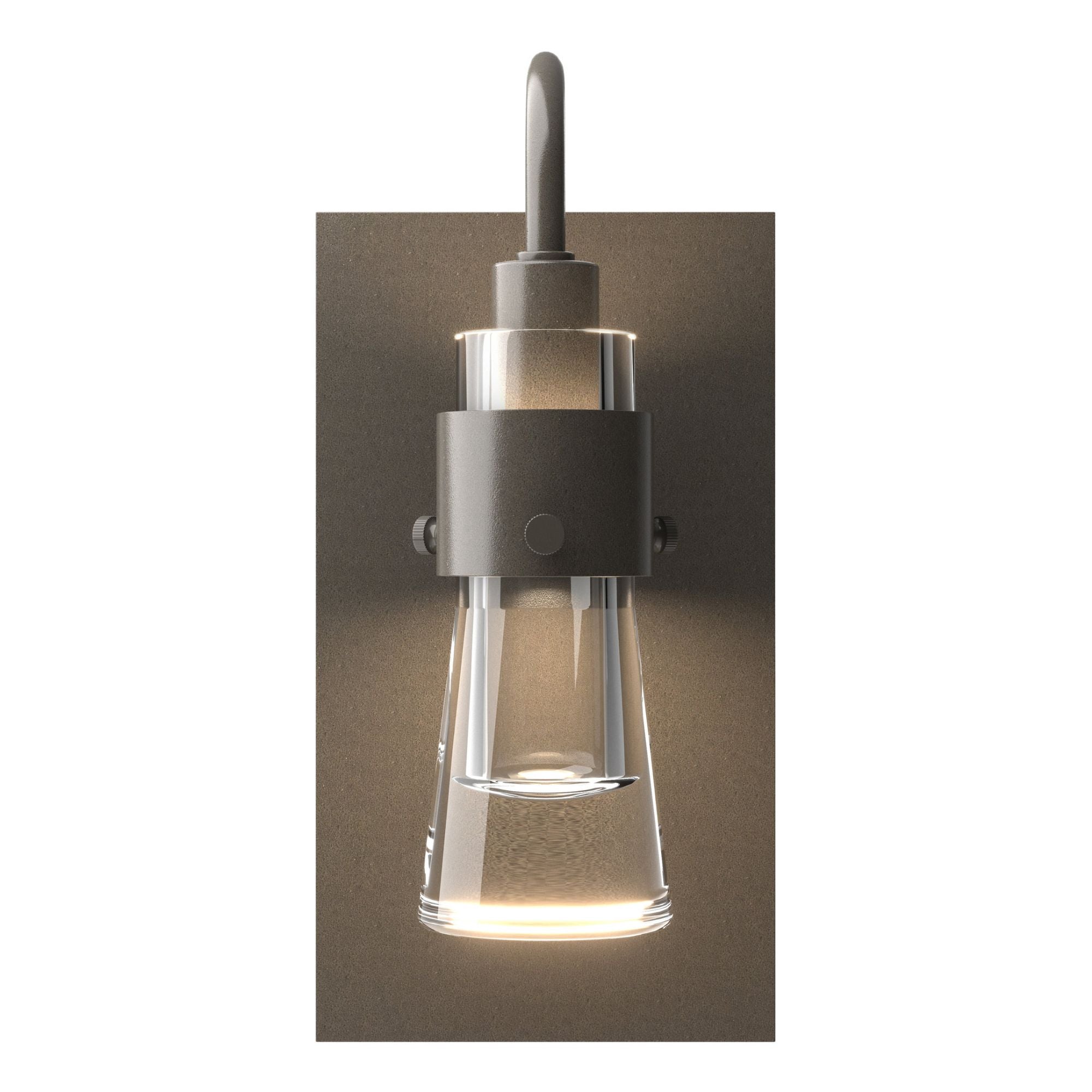 Erlenmeyer ADA Sconce 1-Light Clear Glass (ZM) in Dark Smoke