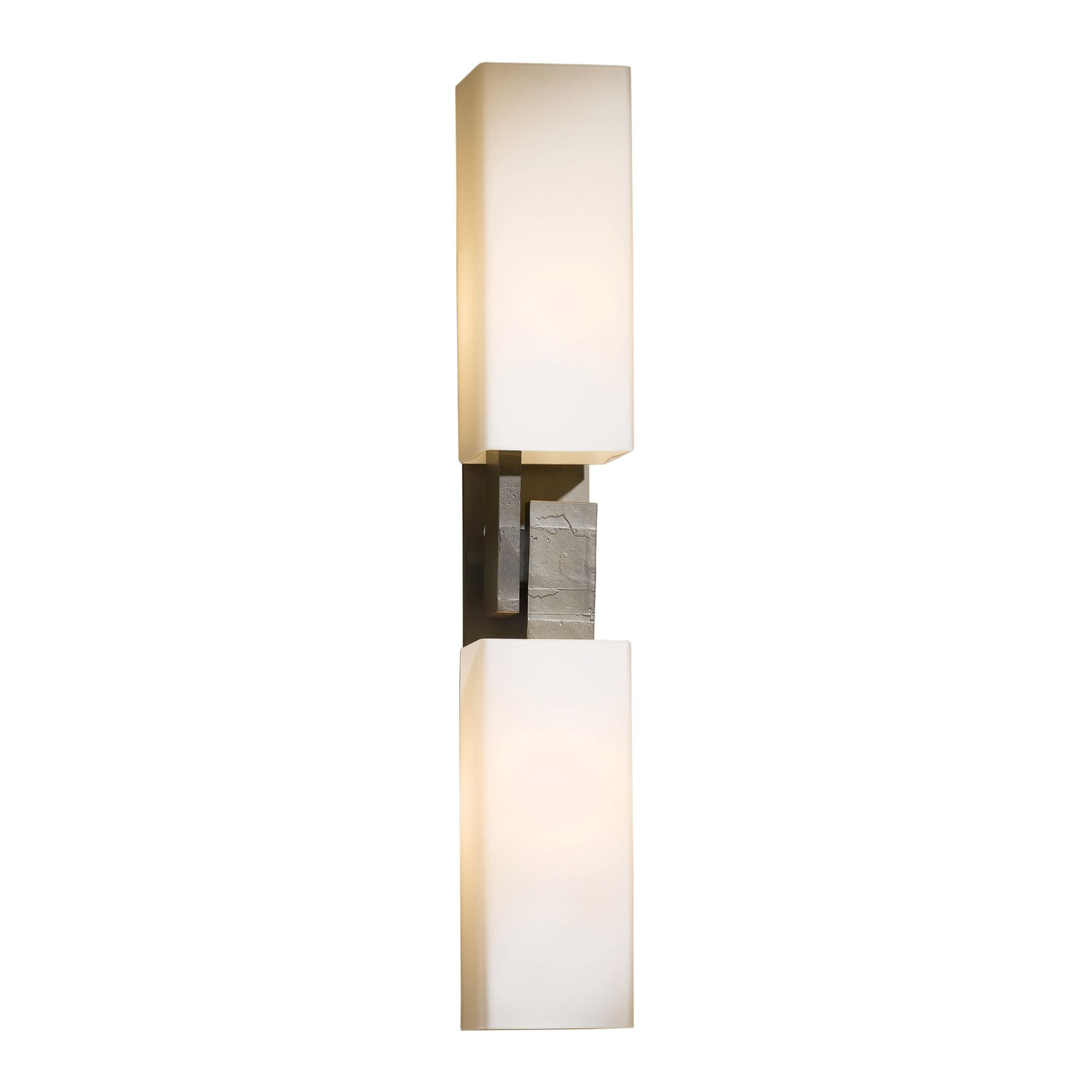 Ondrian 2 Light Sconce 2-Light Opal Glass (GG) in Dark Smoke