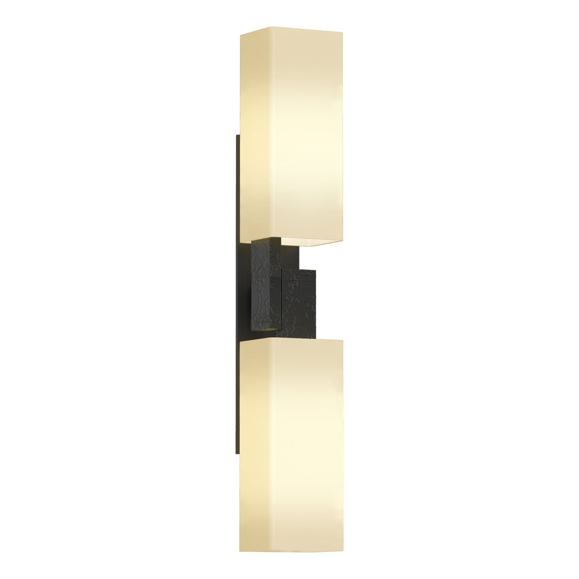 Ondrian 2 Light Sconce 2-Light Opal Glass (GG) in Black