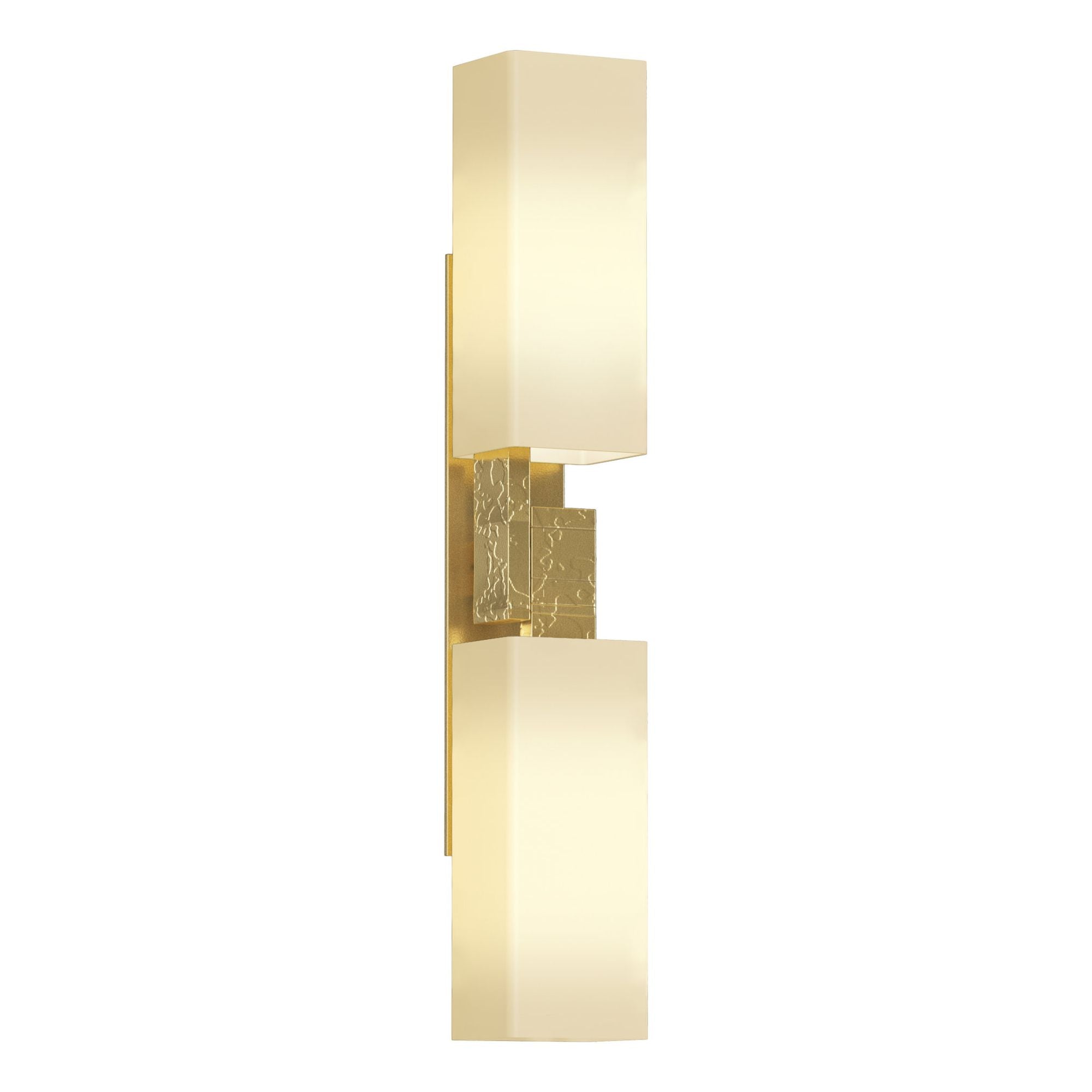 Ondrian 2 Light Sconce 2-Light Opal Glass (GG) in Modern Brass