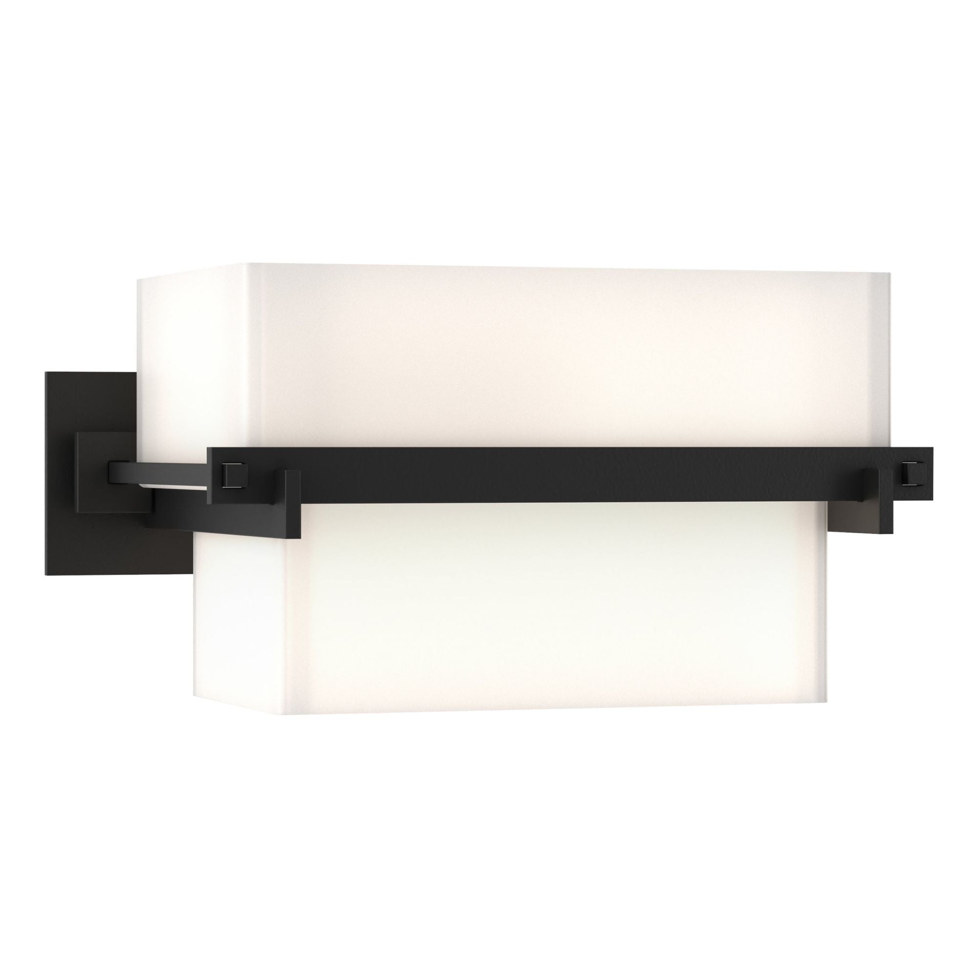 Kakomi 1 Light Sconce 2-Light Opal Glass (GG) in Black