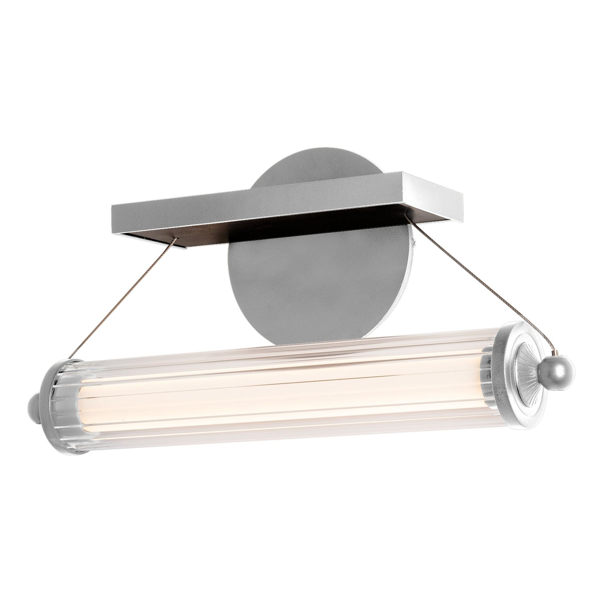 Libra LED Sconce Black Wood LED Clear Glass (ZM) in Sterling