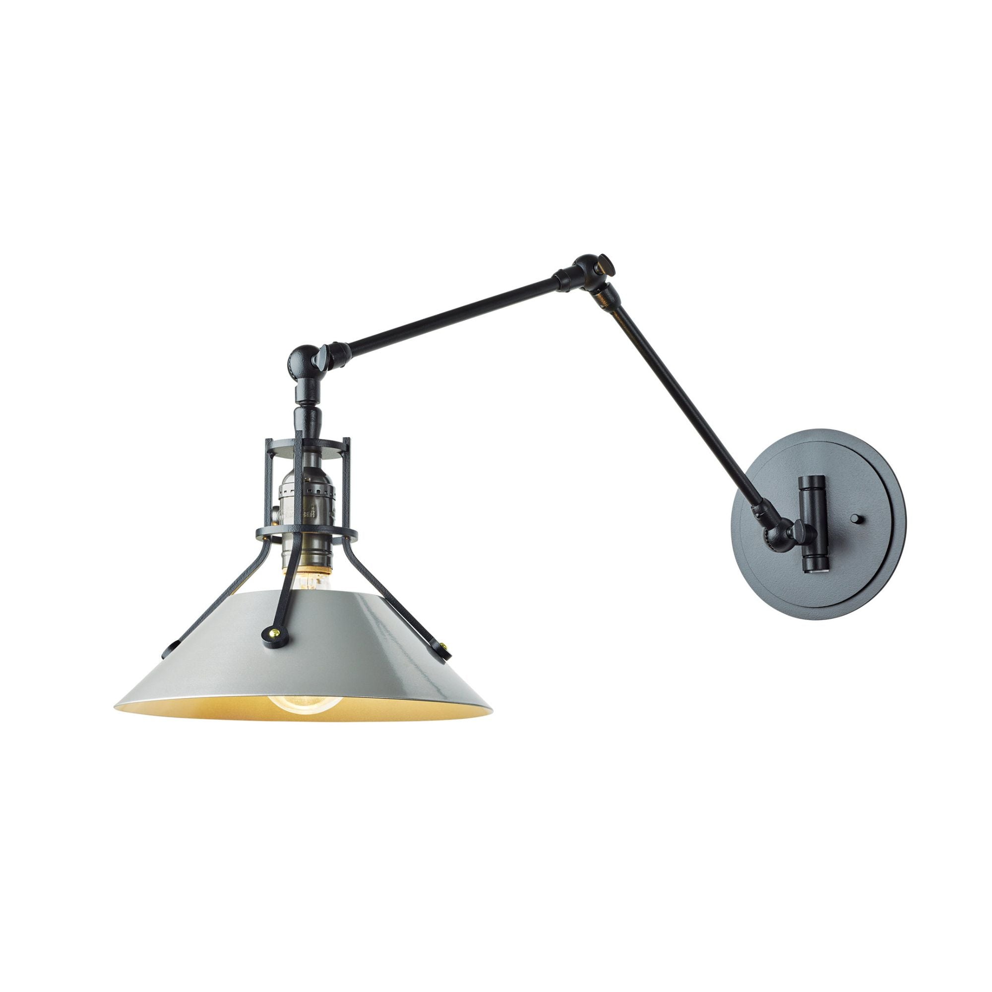 Henry Sconce 1-Light Black Accent in Black - Dimmer on Socket