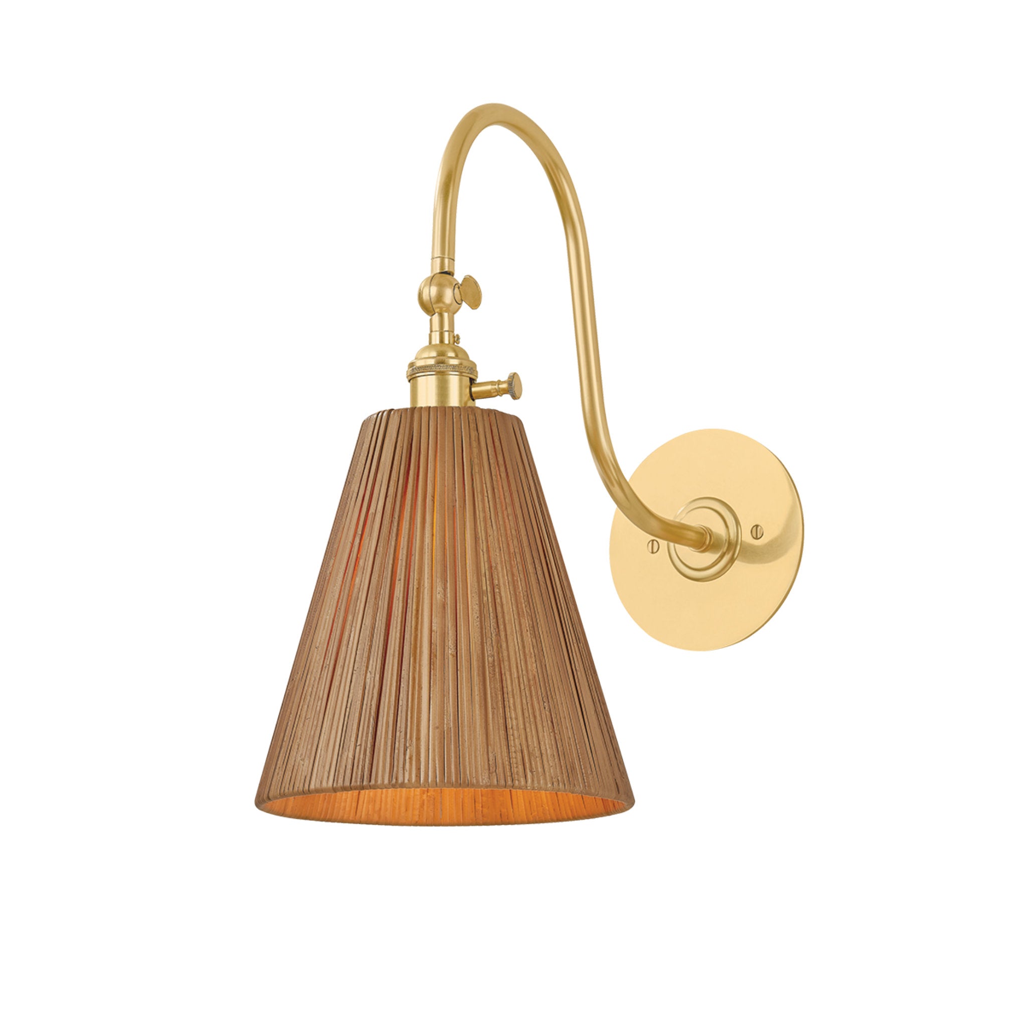 Ruthin 1-Light Wall Sconce in Aged Brass 7.75W x 15.75H
