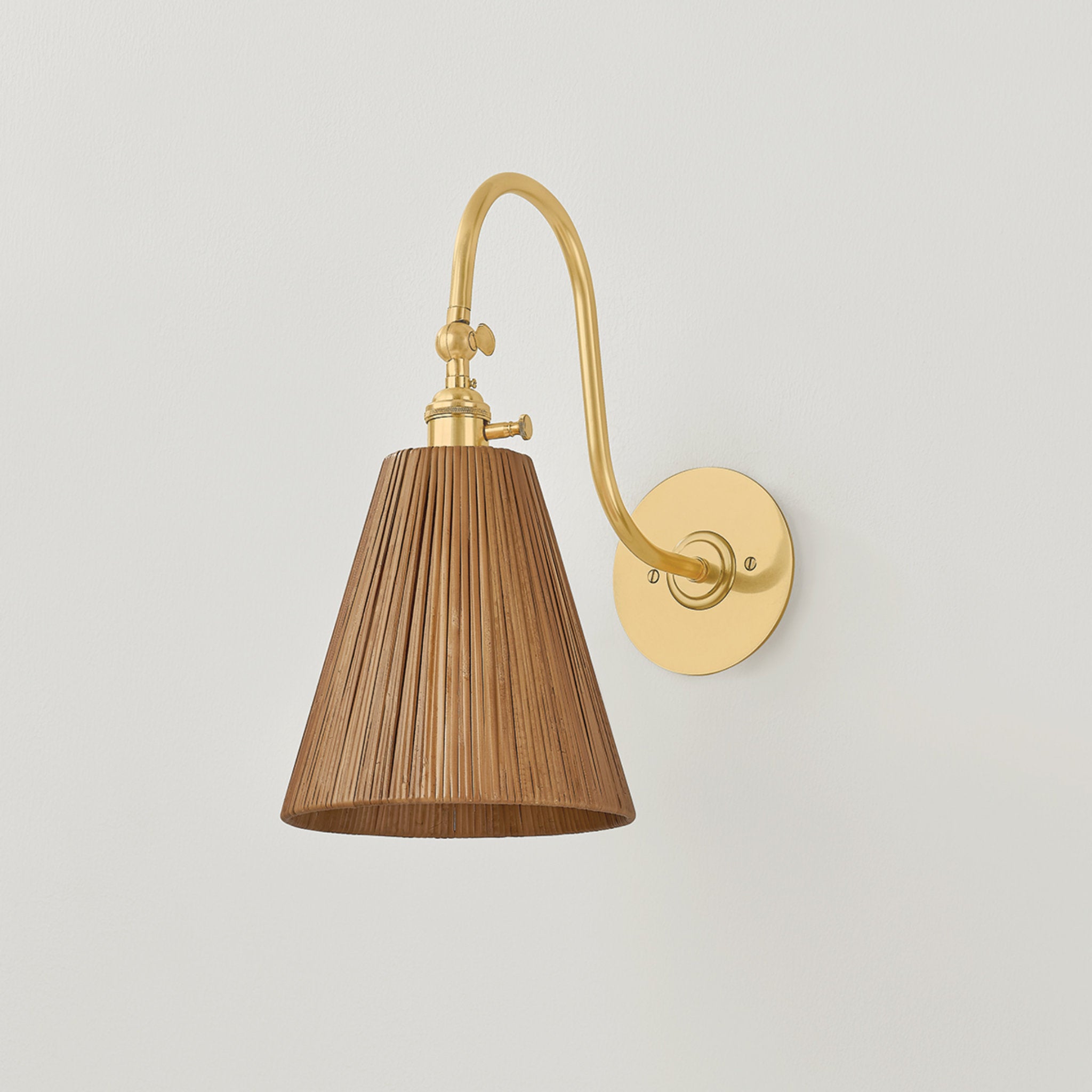 Ruthin 1-Light Wall Sconce in Aged Brass 7.75W x 15.75H