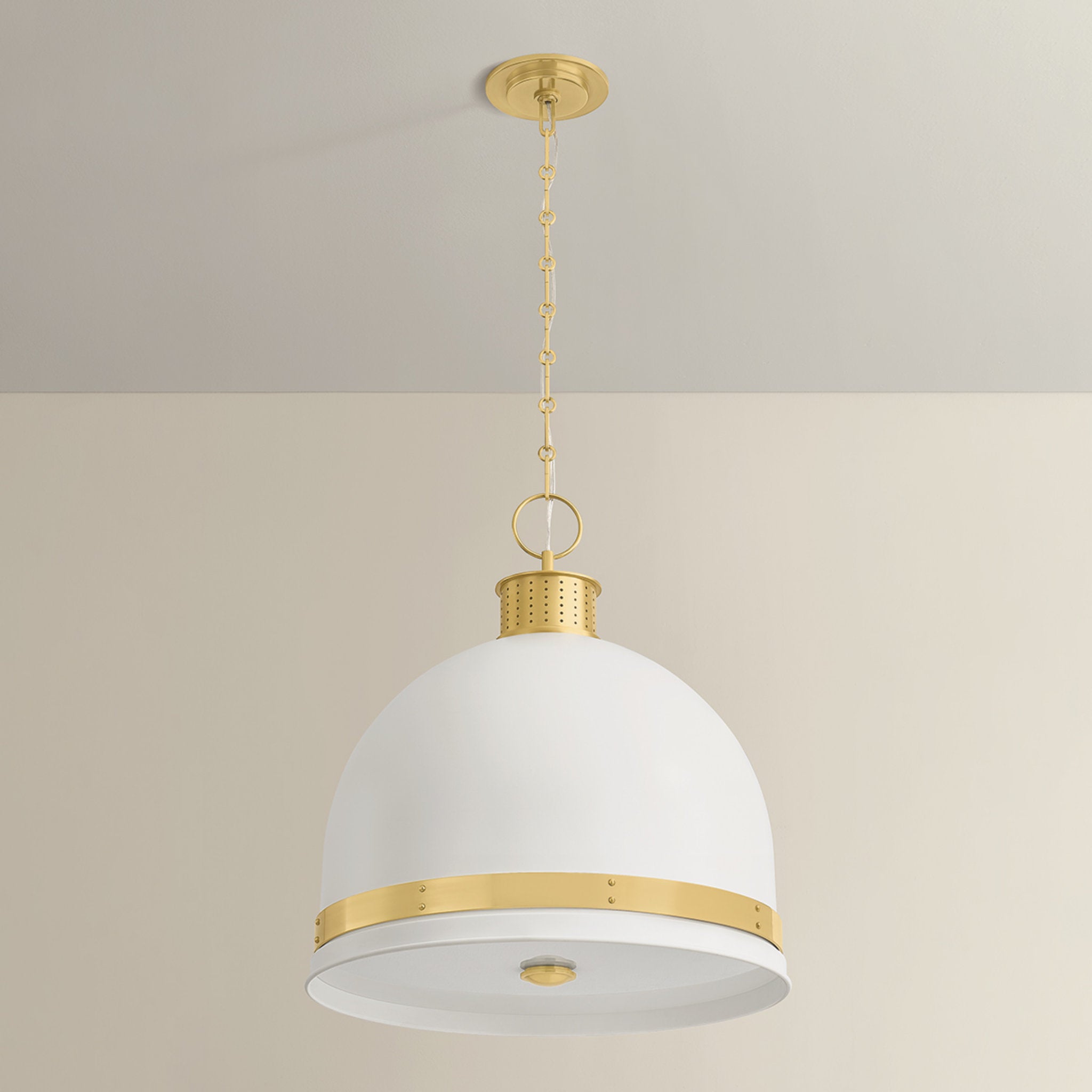 Briscoe 3-Light Pendant in Aged Brass 20.25W x 22H
