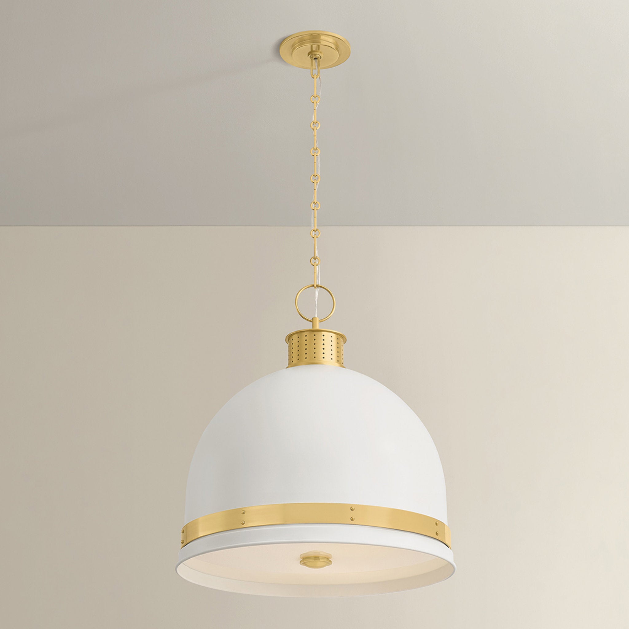 Briscoe 3-Light Pendant in Aged Brass 20.25W x 22H