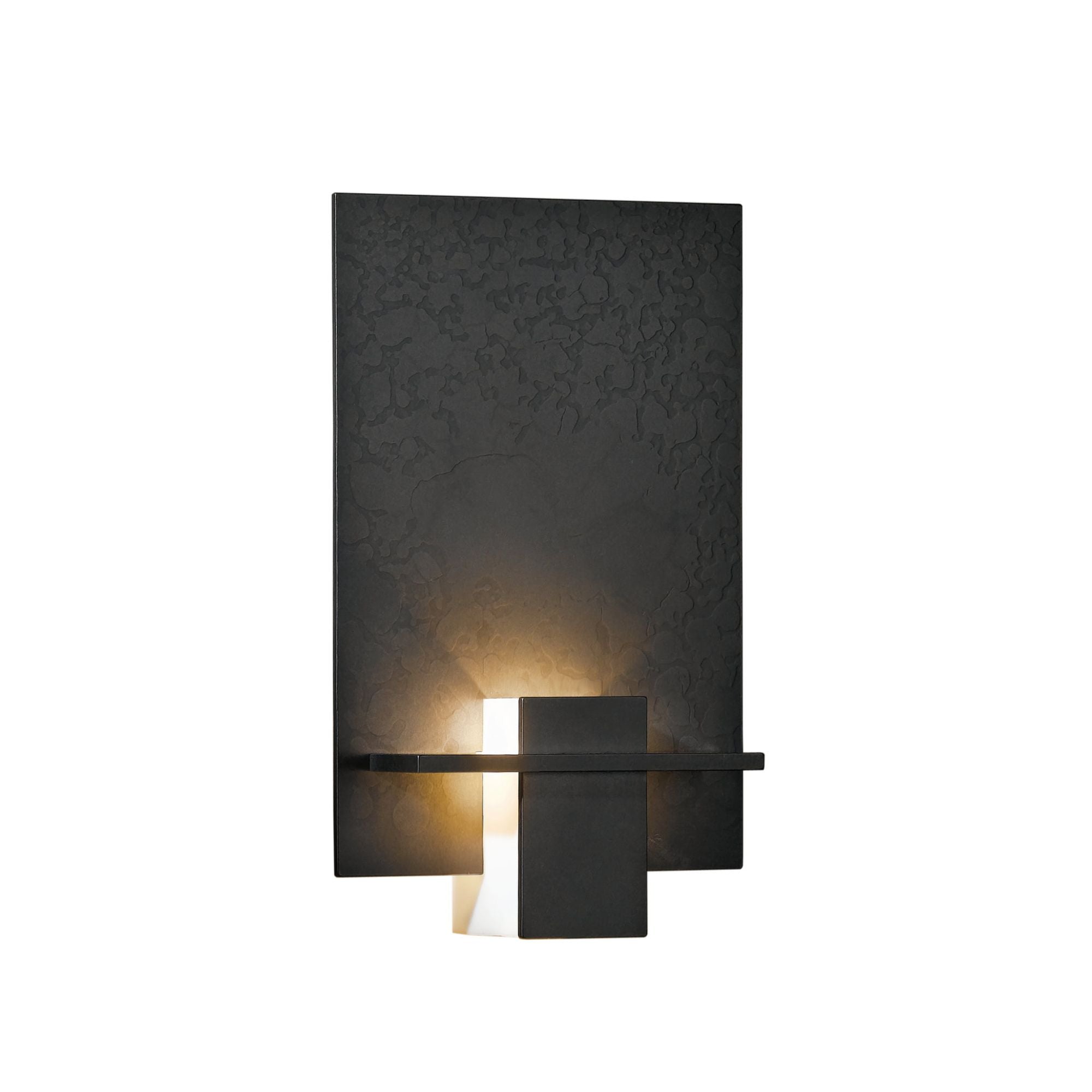 Aperture Sconce 1-Light White Art Glass (BB) in Dark Smoke