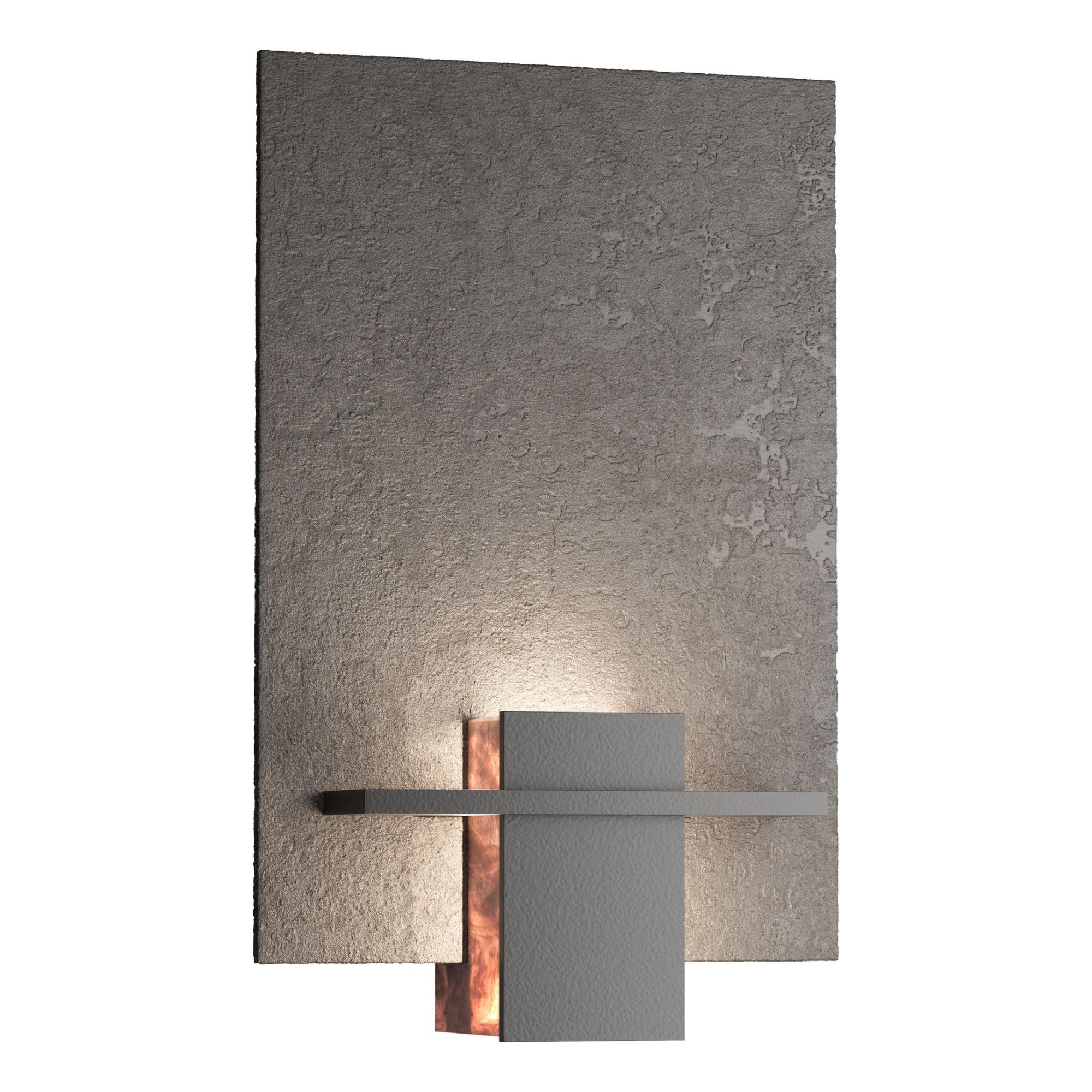 Aperture Sconce 1-Light Topaz Glass (ZB) in Black