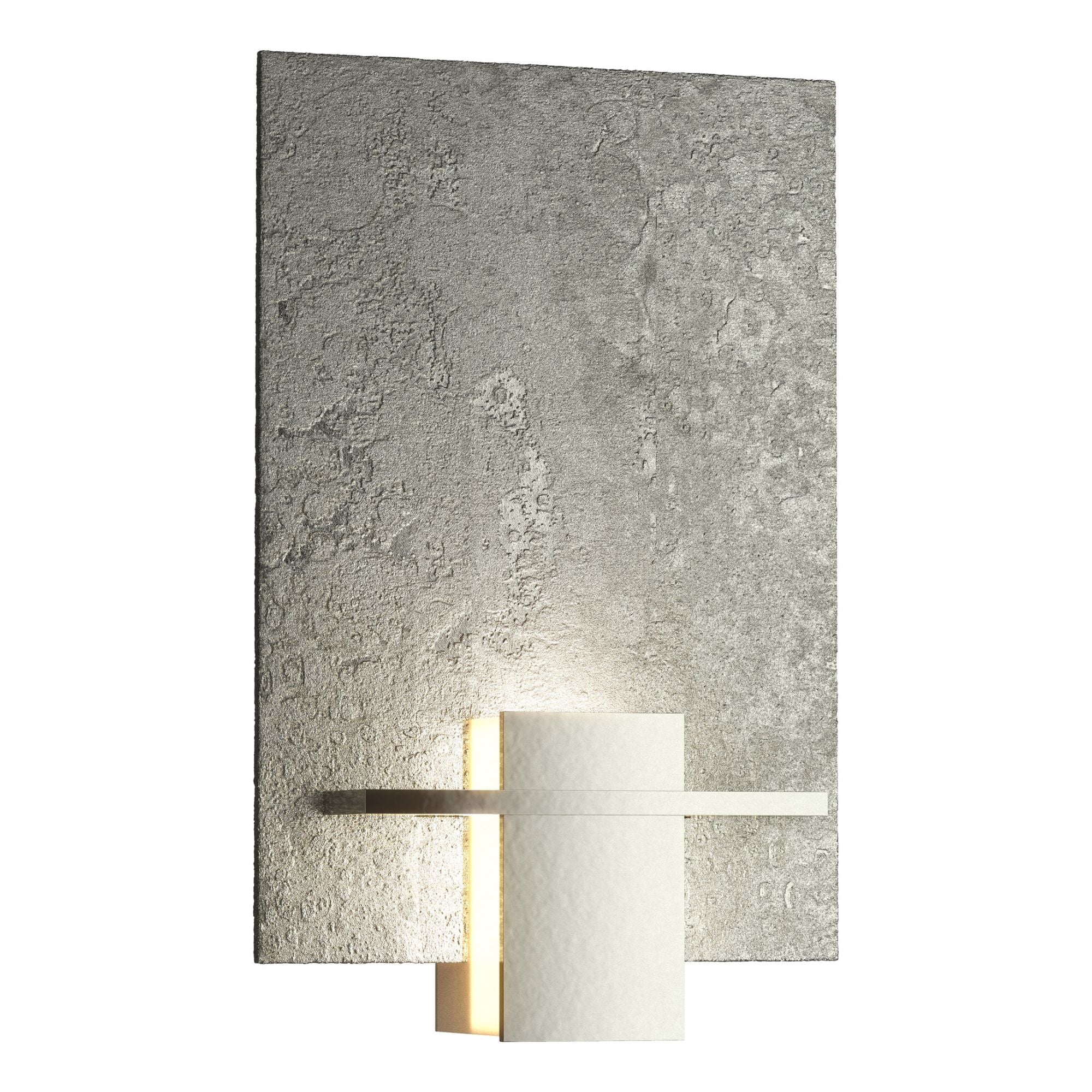 Aperture Sconce 1-Light White Art Glass (BB) in Sterling