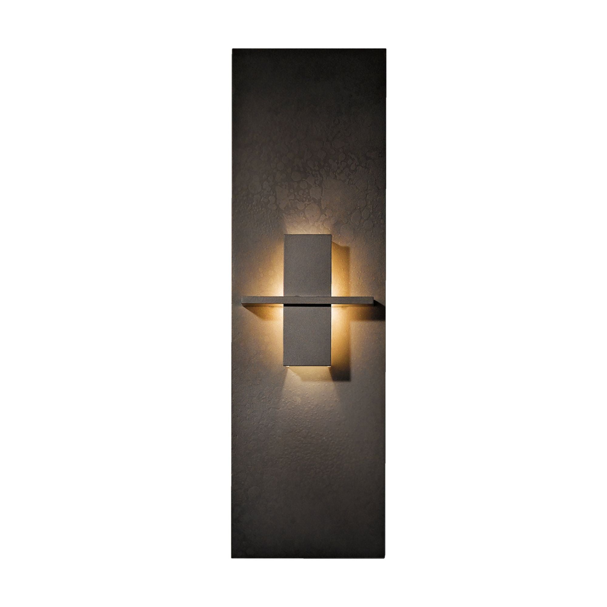 Aperture Vertical Sconce 1-Light White Art Glass (BB) in Dark Smoke
