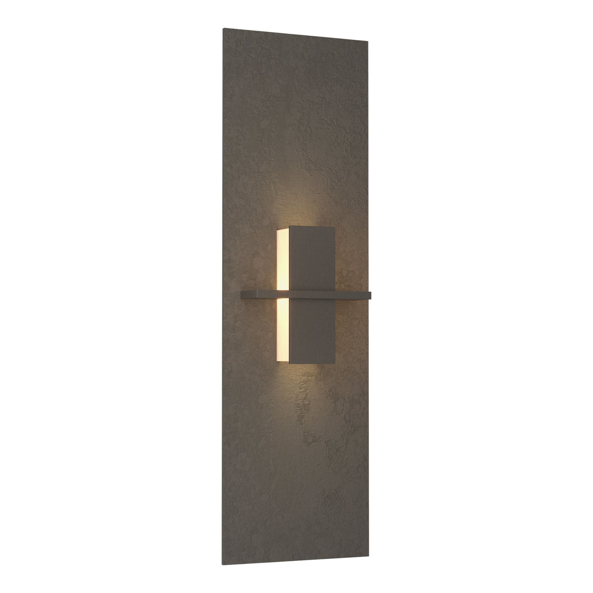 Aperture Vertical Sconce 1-Light White Art Glass (BB) in Dark Smoke