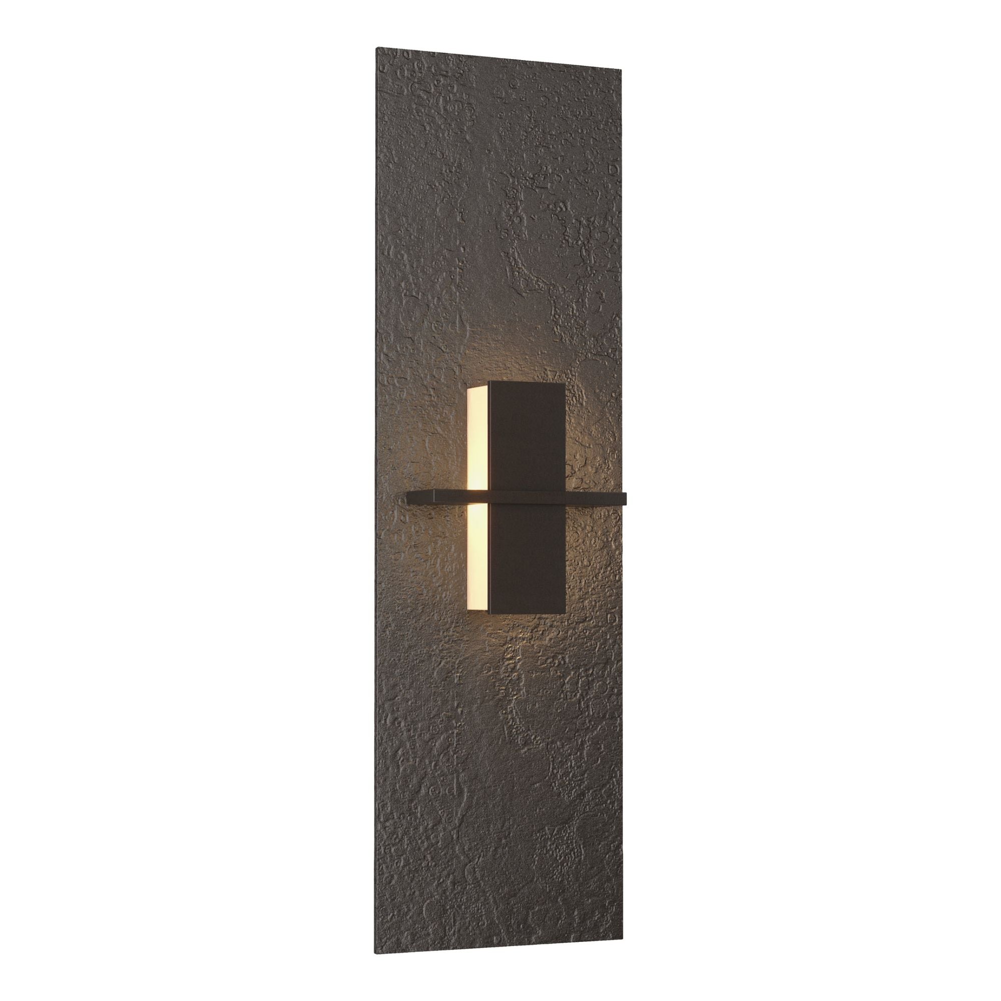 Aperture Vertical Sconce 1-Light White Art Glass (BB) in Oil Rubbed Bronze