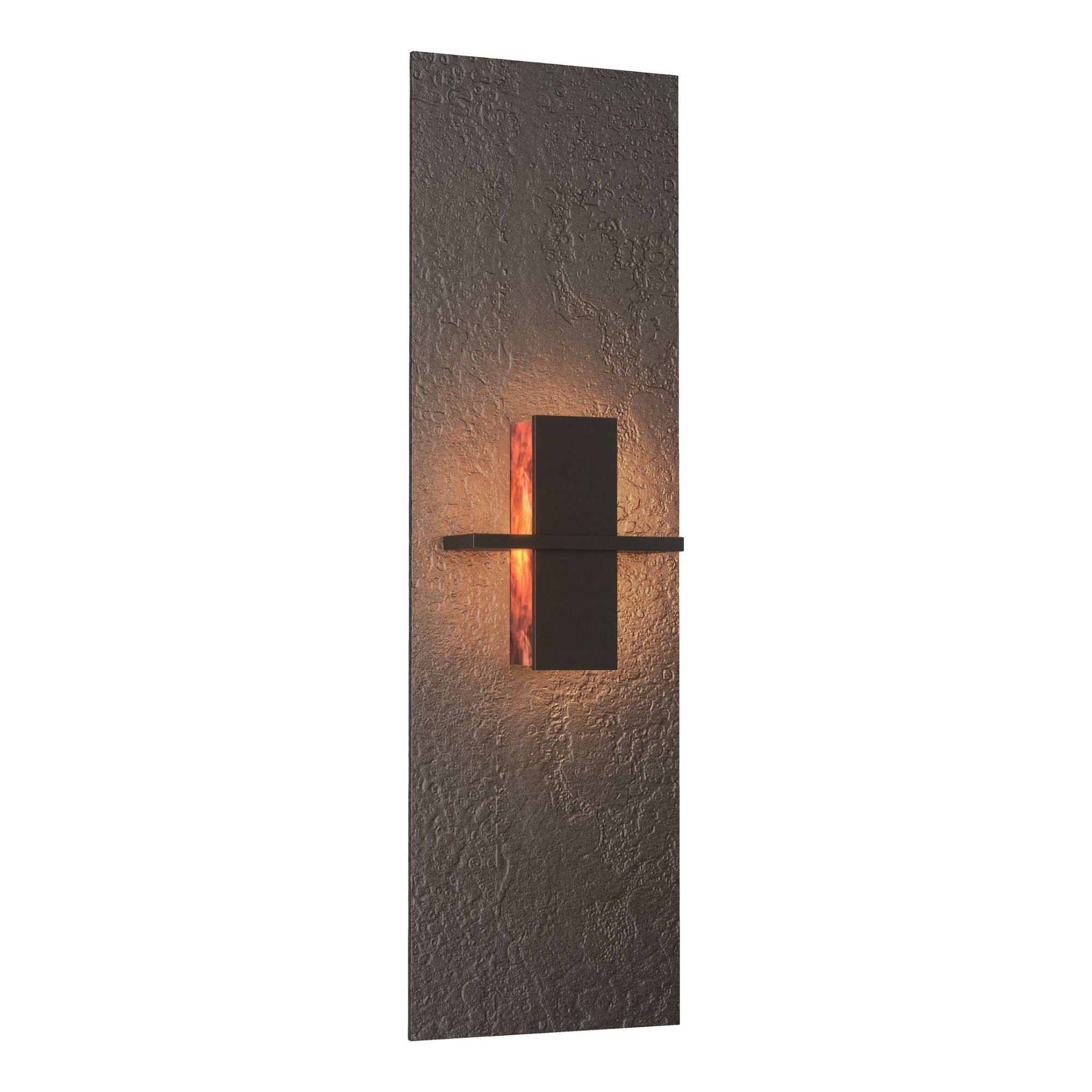 Aperture Vertical Sconce 1-Light Topaz Glass (ZB) in Oil Rubbed Bronze