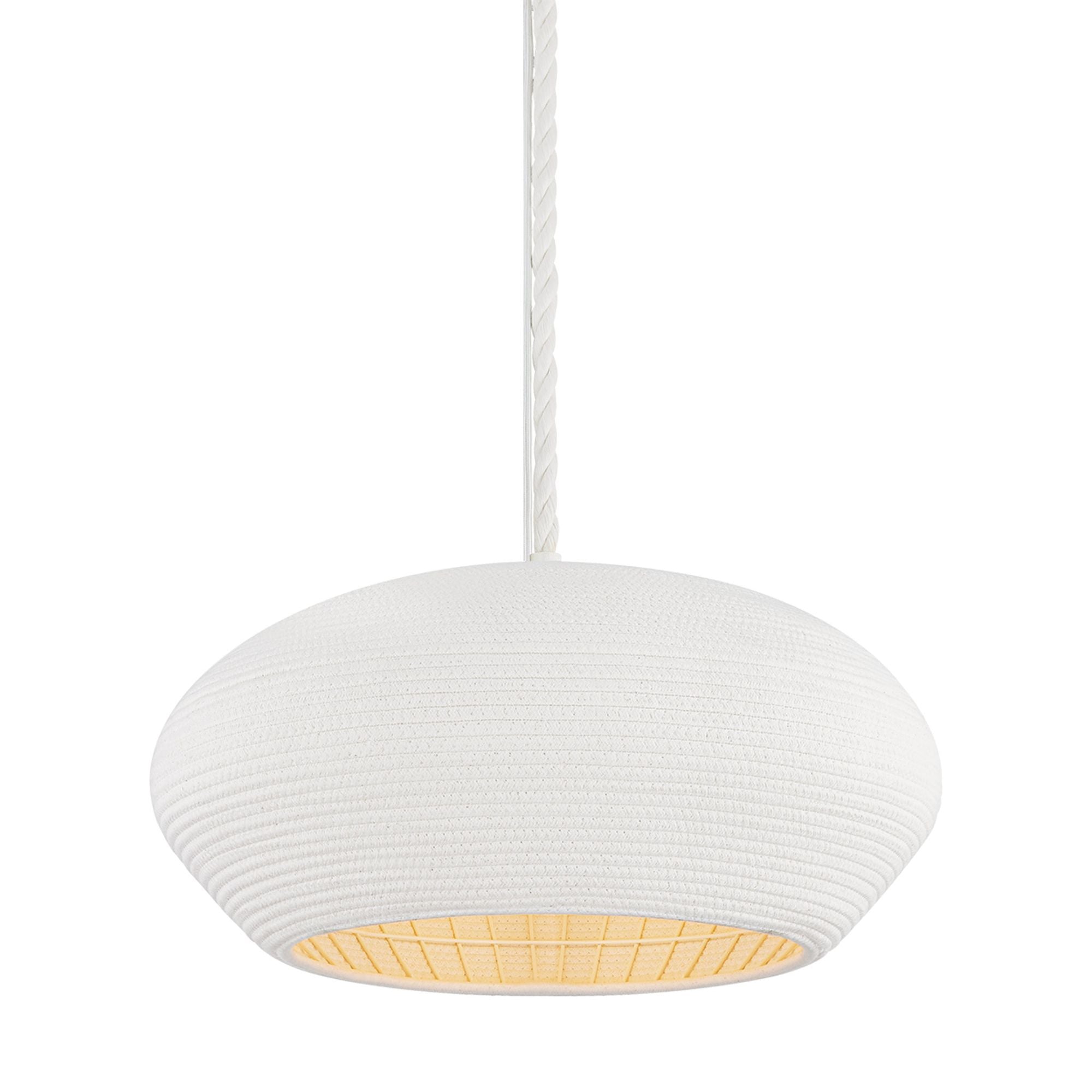 Ferndale 1-Light Pendant in Gesso White 24W x 12.5H