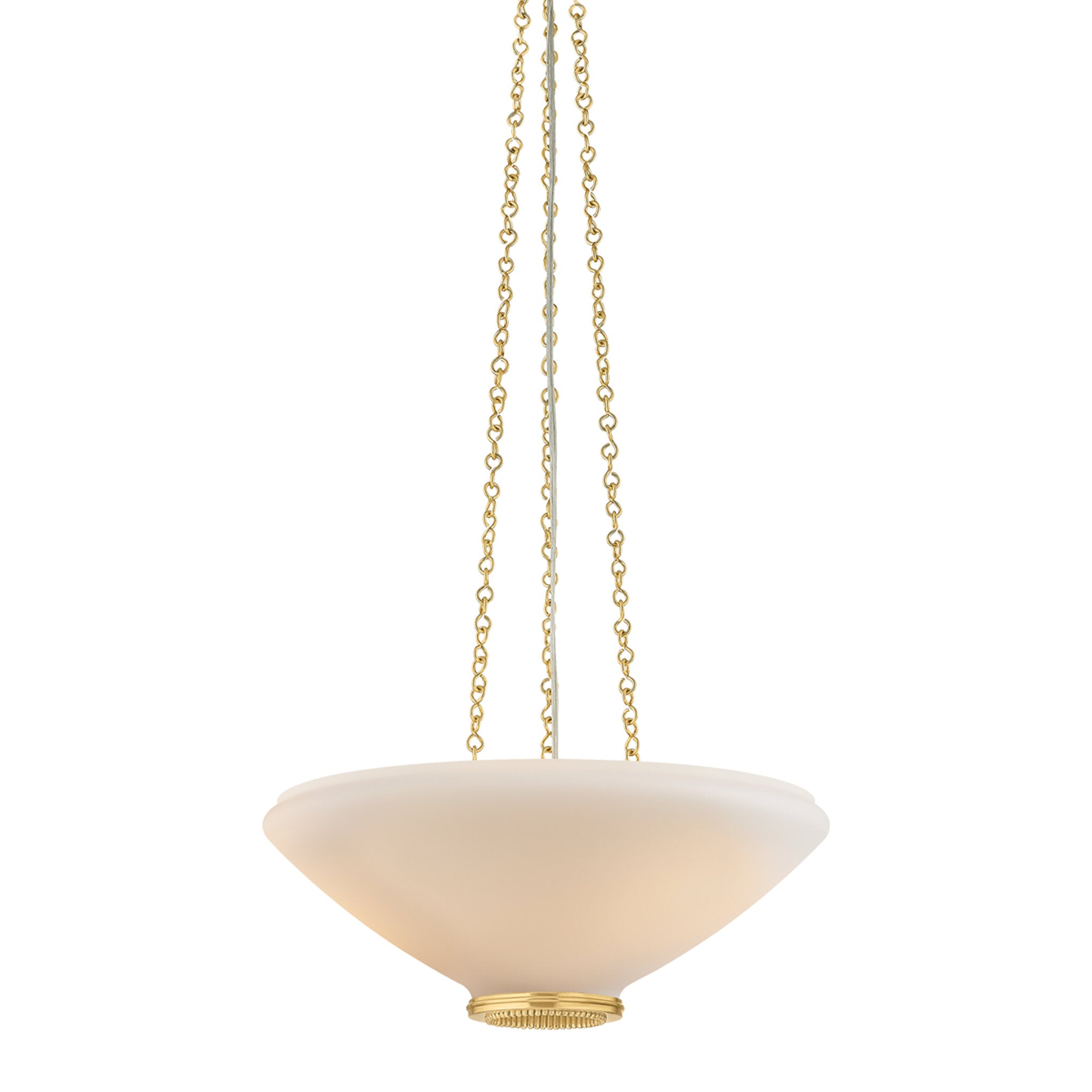 Awosting 3-Light Pendant in Aged Brass 17W x 6.25H