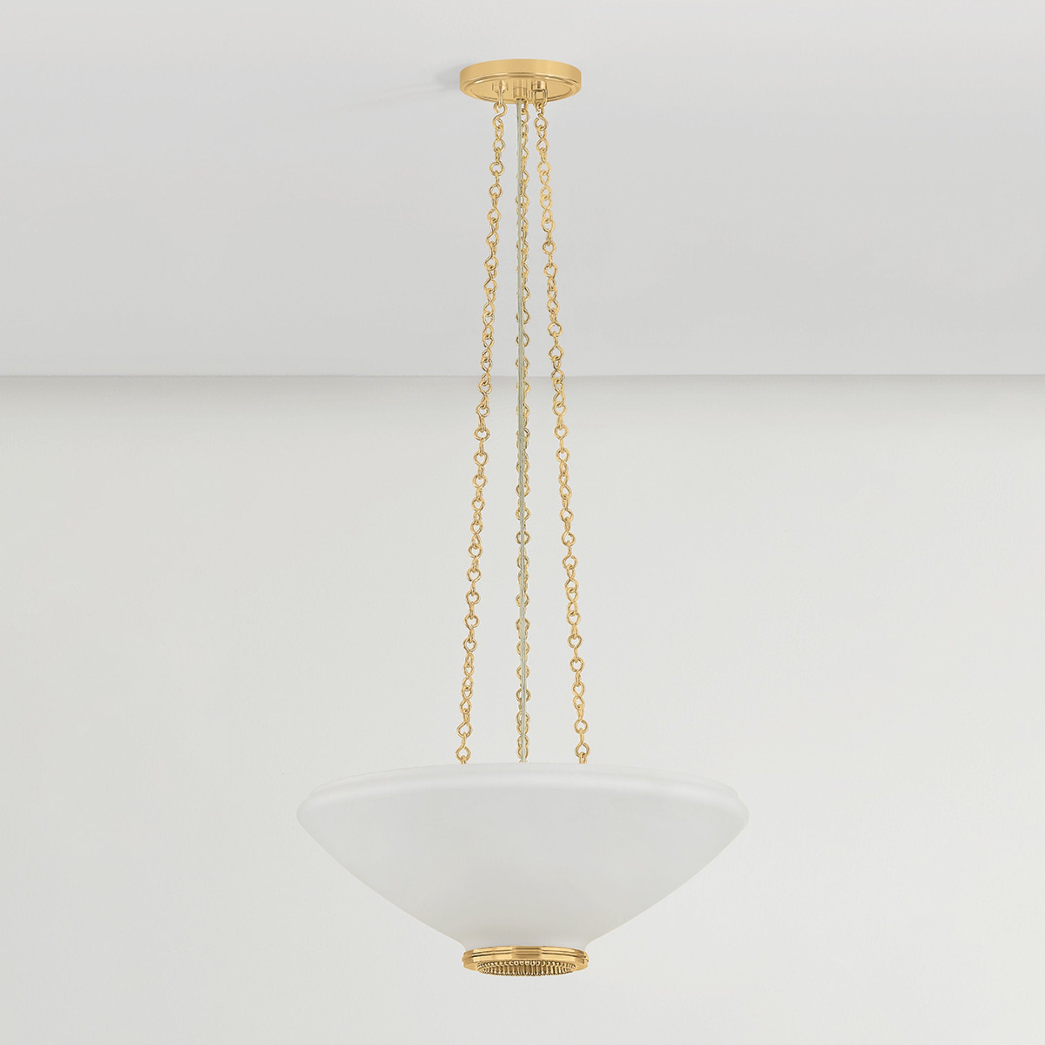 Awosting 3-Light Pendant in Aged Brass 17W x 6.25H