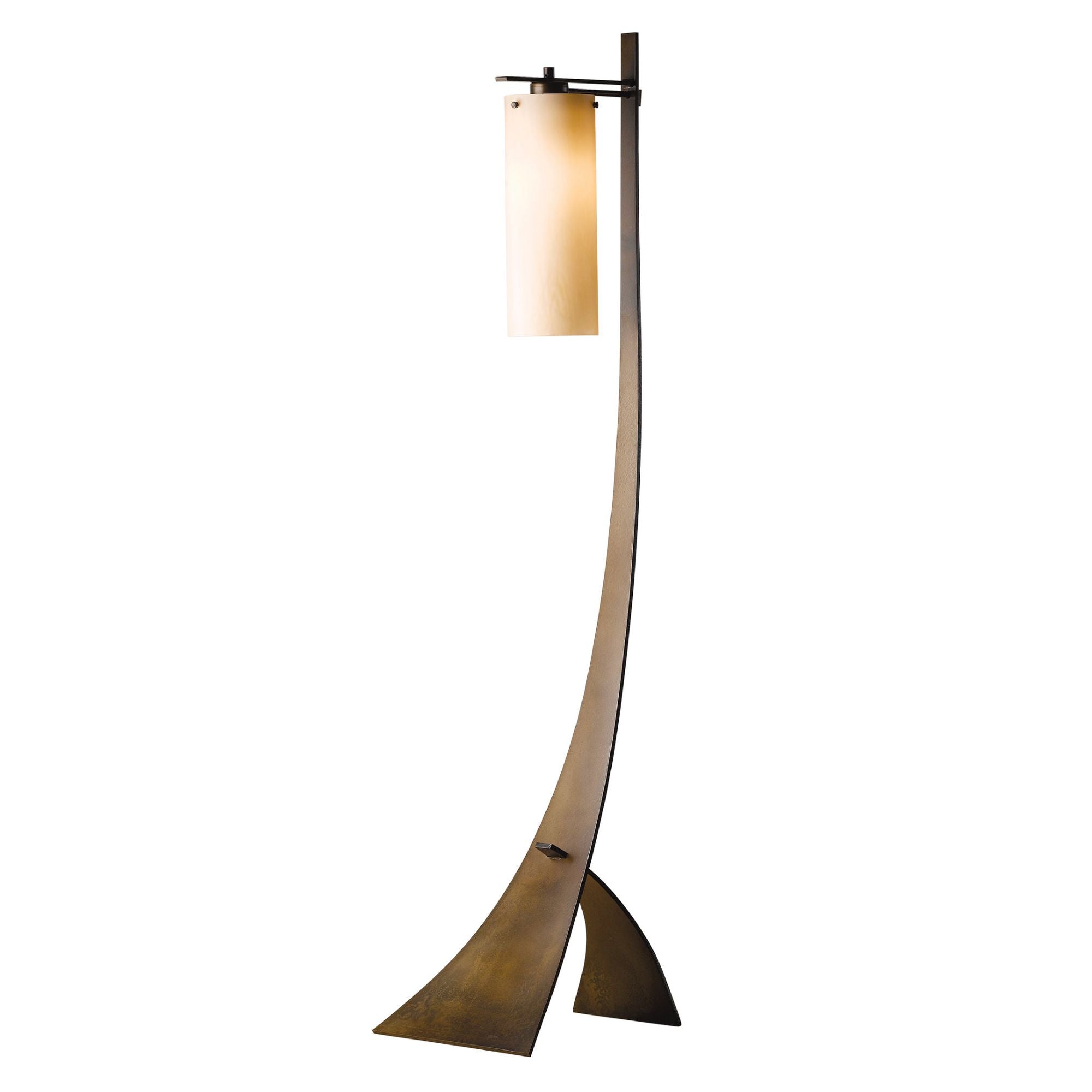 Stasis Floor Lamp 1-Light Opal Glass (GG) in Dark Smoke