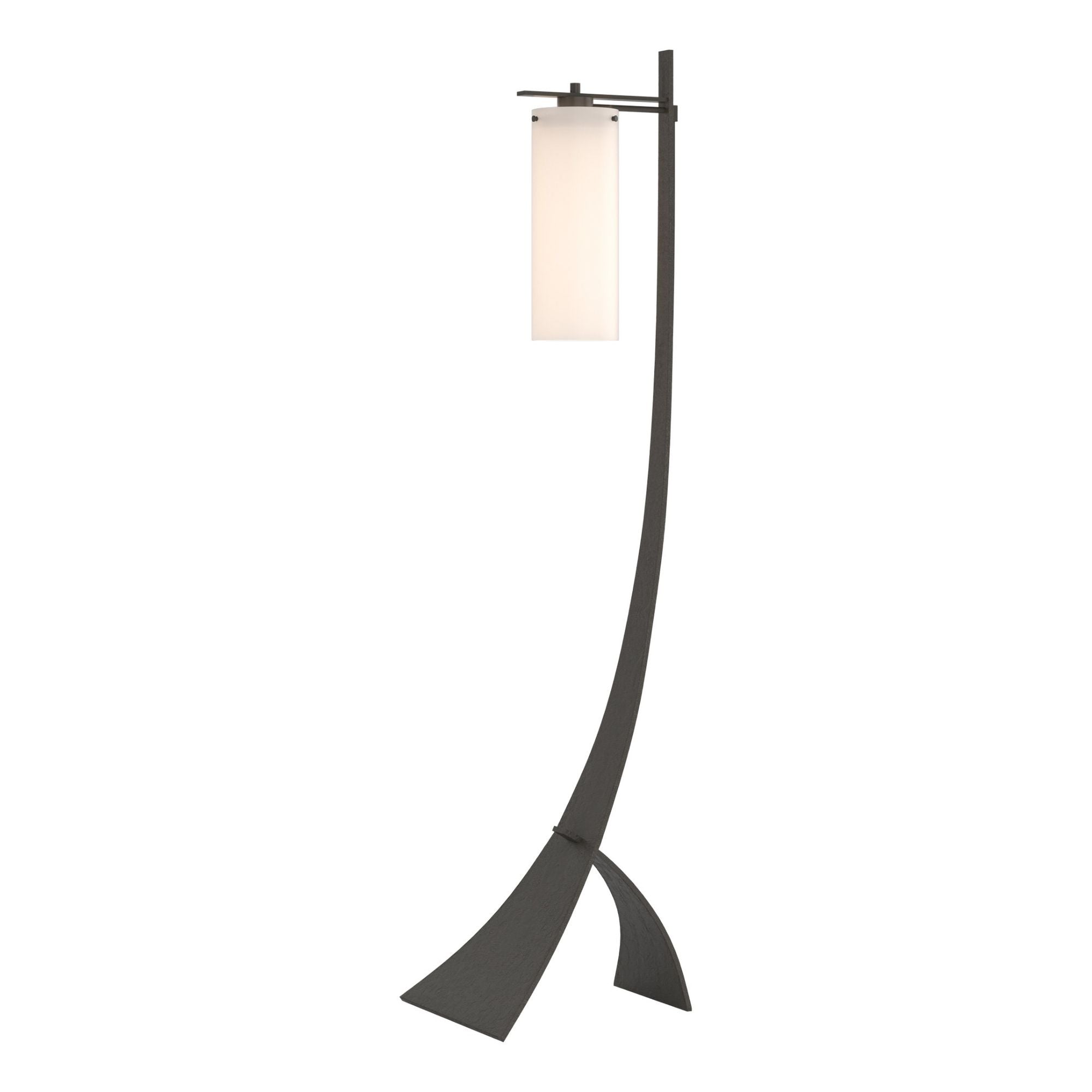 Stasis Floor Lamp 1-Light Opal Glass (GG) in Dark Smoke