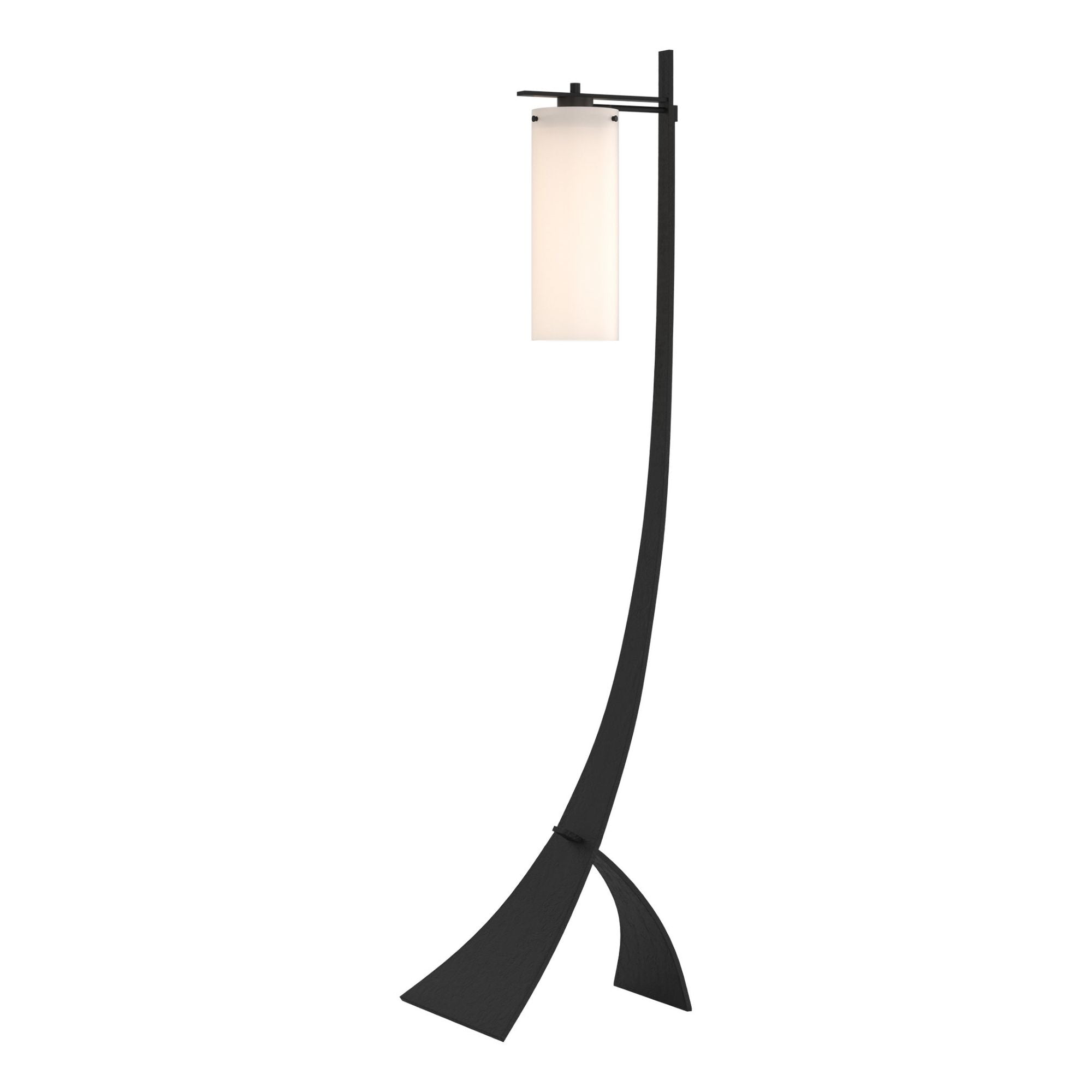 Stasis Floor Lamp 1-Light Opal Glass (GG) in Black