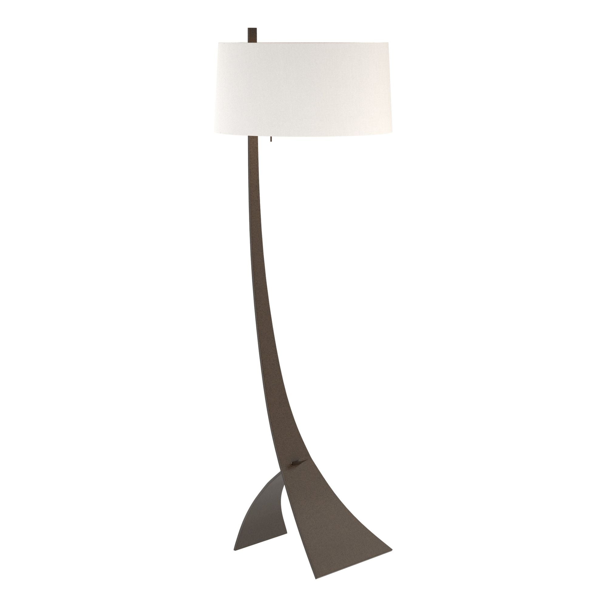 Stasis Floor Lamp 1-Light Natural Anna Shade (SF) in Oil Rubbed Bronze - Center Dimmer
