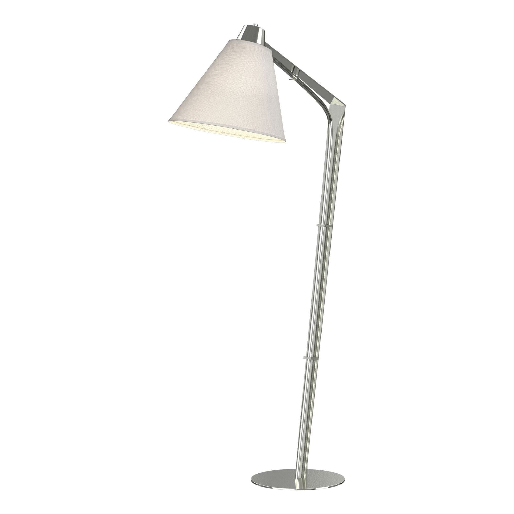 Reach Floor Lamp 1-Light Natural Anna Shade (SF) in Sterling - Dimmer on Socket