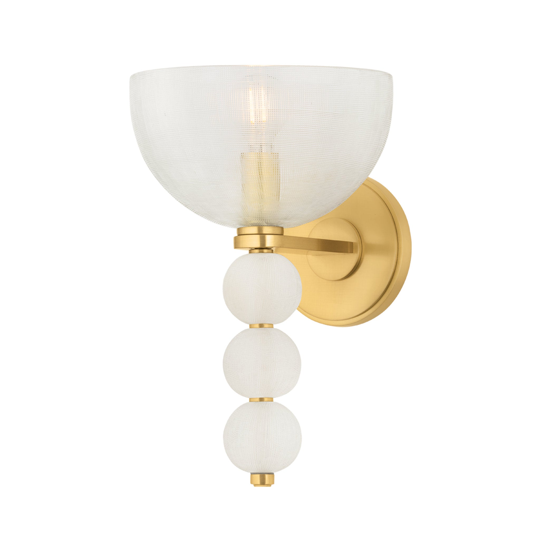Bloomvale 1-Light Wall Sconce in Aged Brass 7.75W x 12.25H