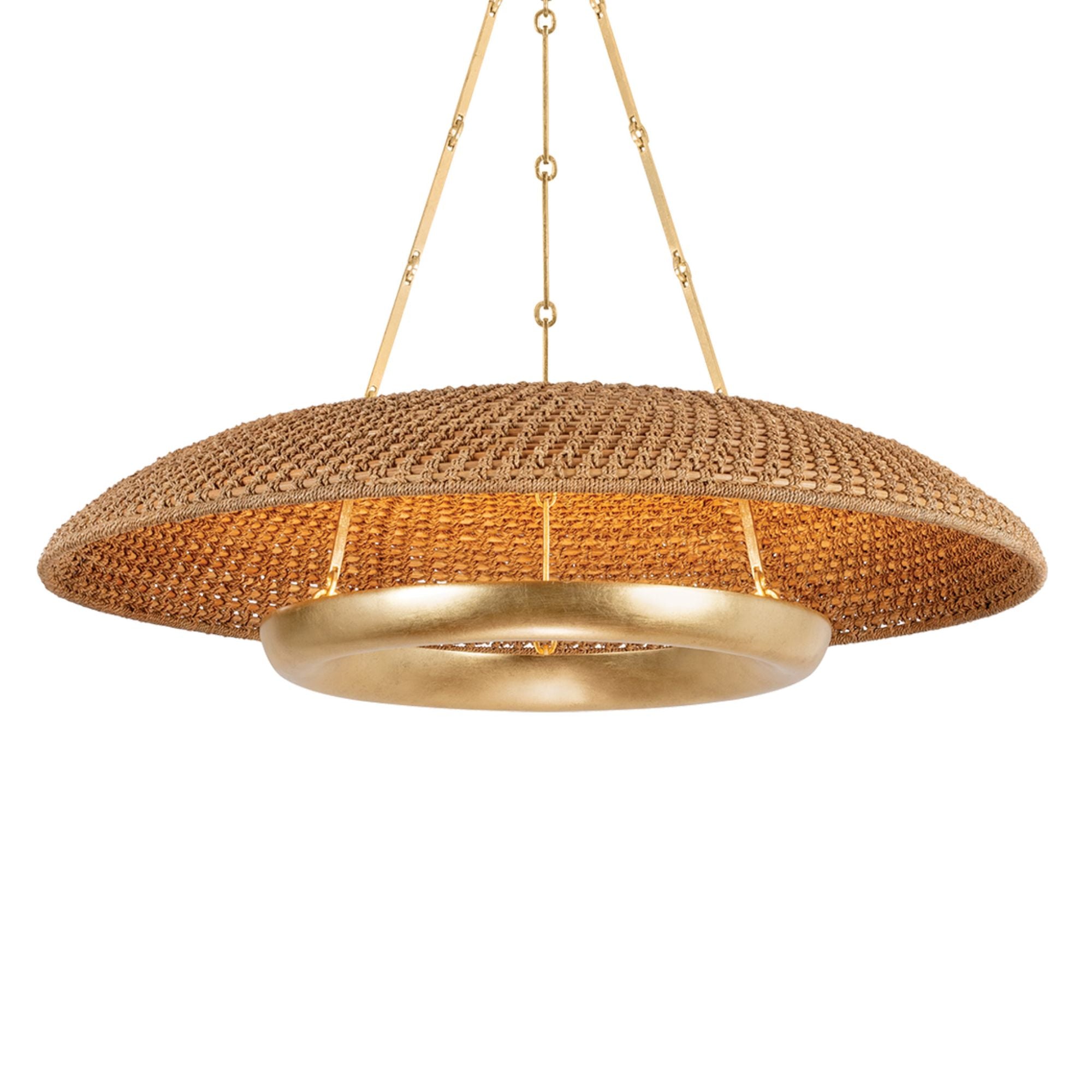 Oaklyn 6-Light Chandelier in Vintage Gold Leaf 36W x 9H