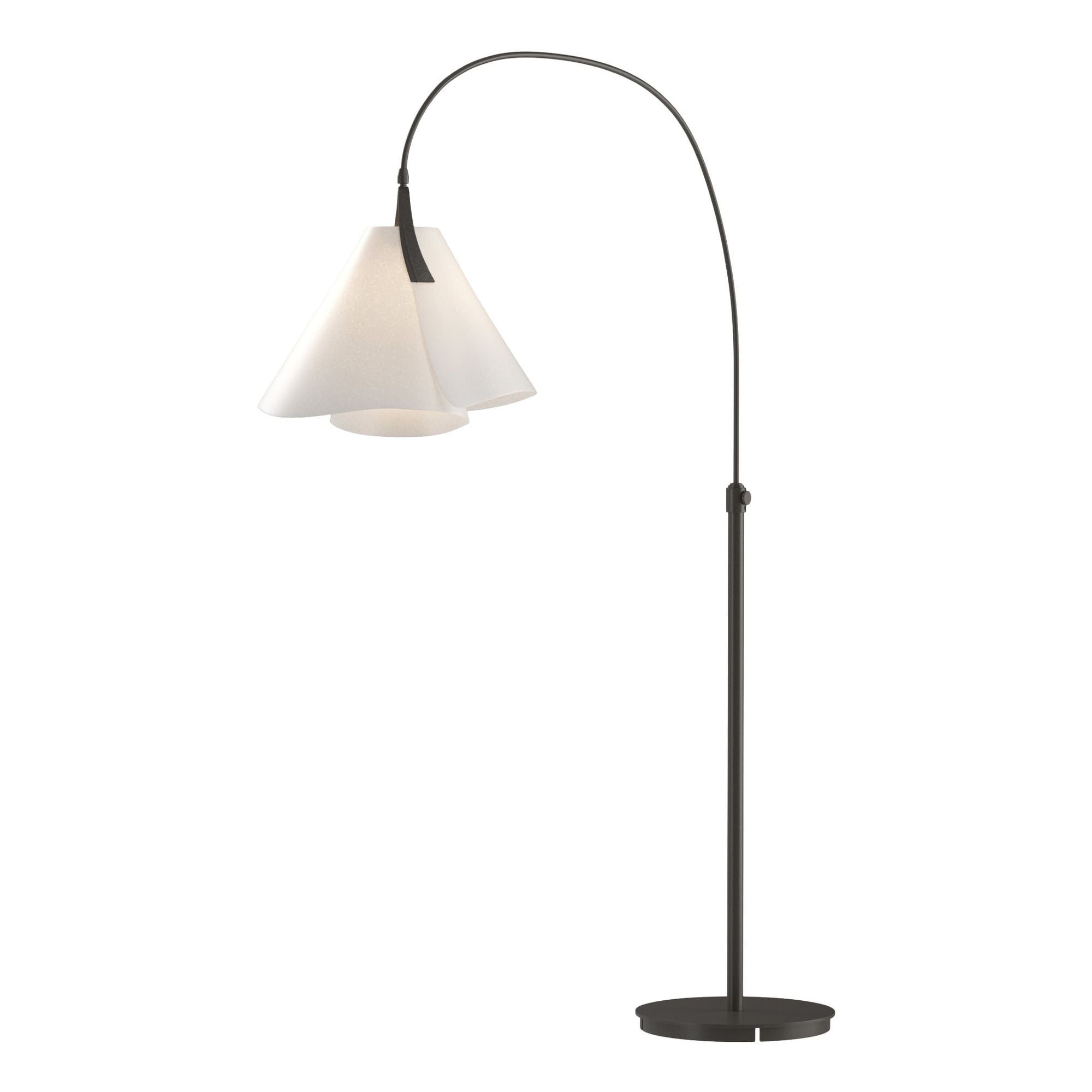Mobius Arc Floor Lamp 1-Light Spun Frost (SH) in Dark Smoke - In-Line