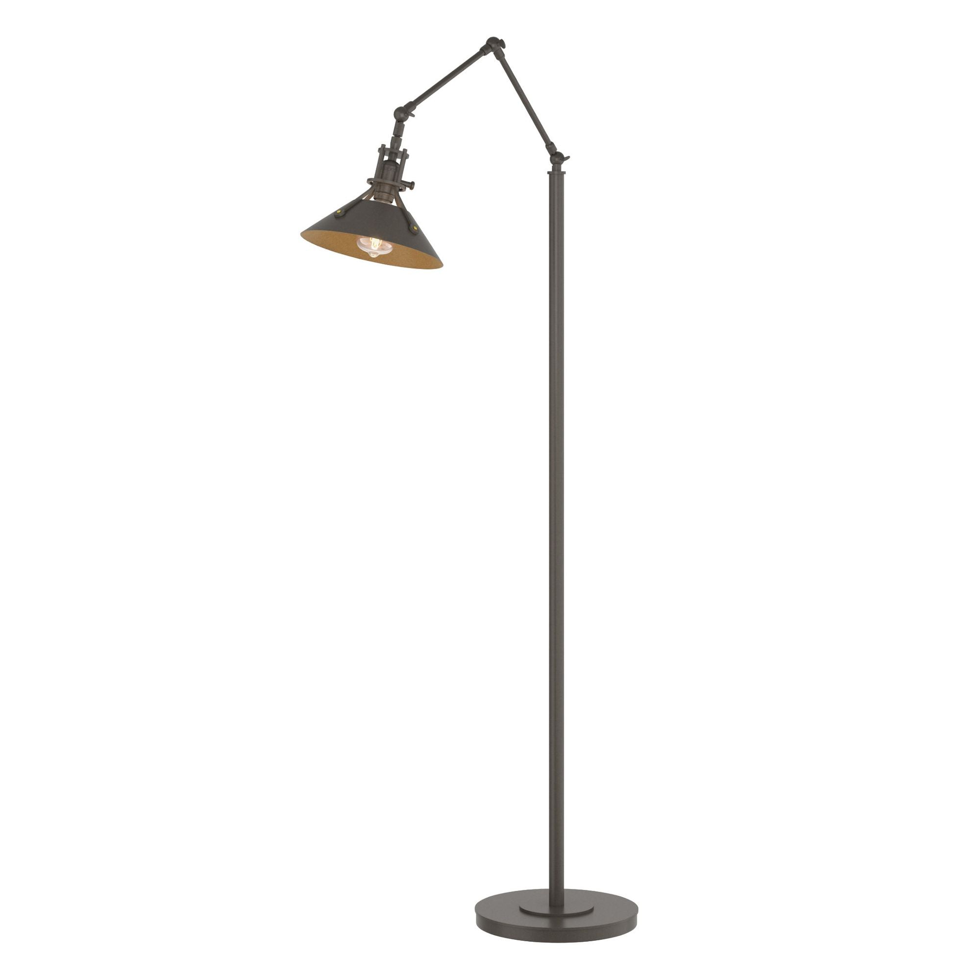 Henry Floor Lamp 1-Light Dark Smoke Accent in Dark Smoke - Dimmer on Socket