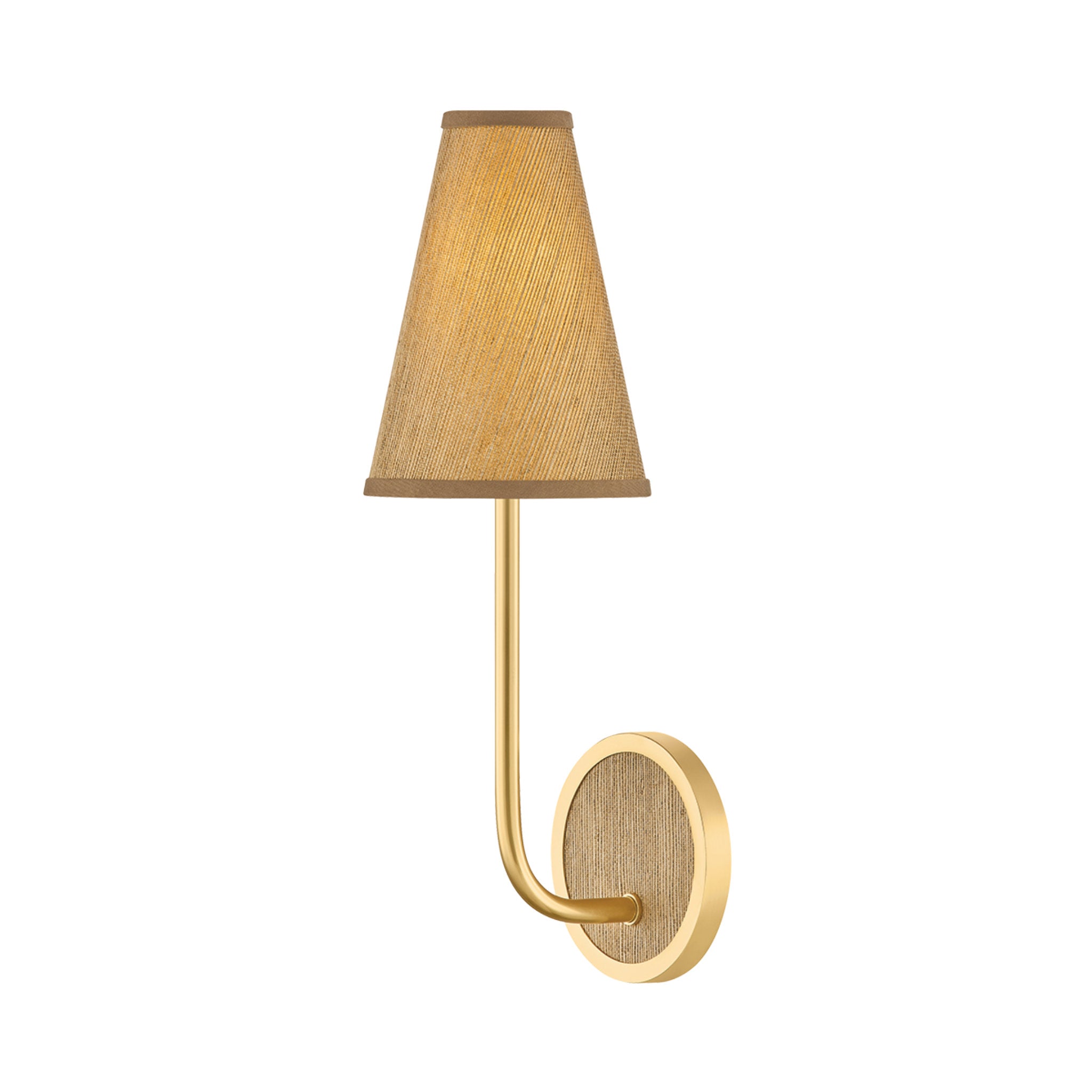 Buskirk 1-Light Wall Sconce in Aged Brass 5.5W x 17H